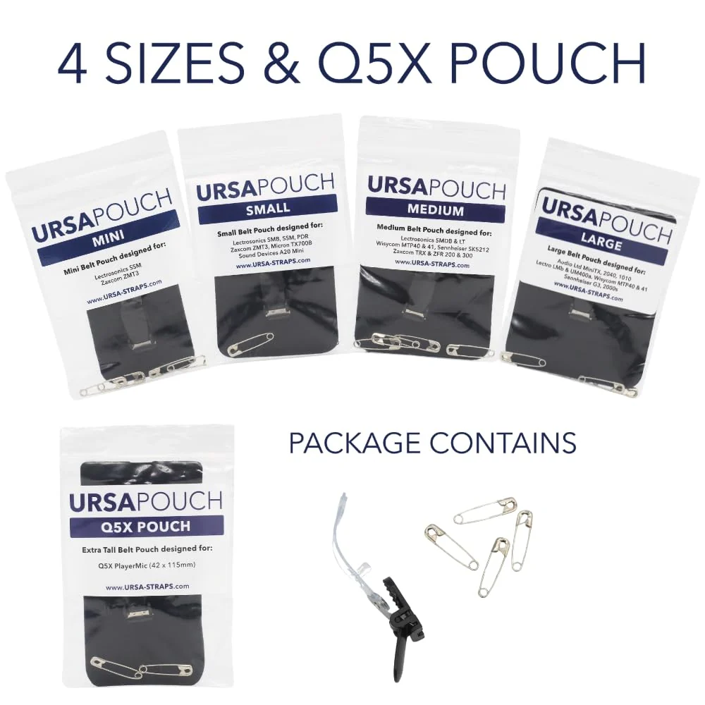 URSA Belt Pouch with Clips - Versatile Rigging for Wireless Transmitters (Black, Mini) Black - Image 6