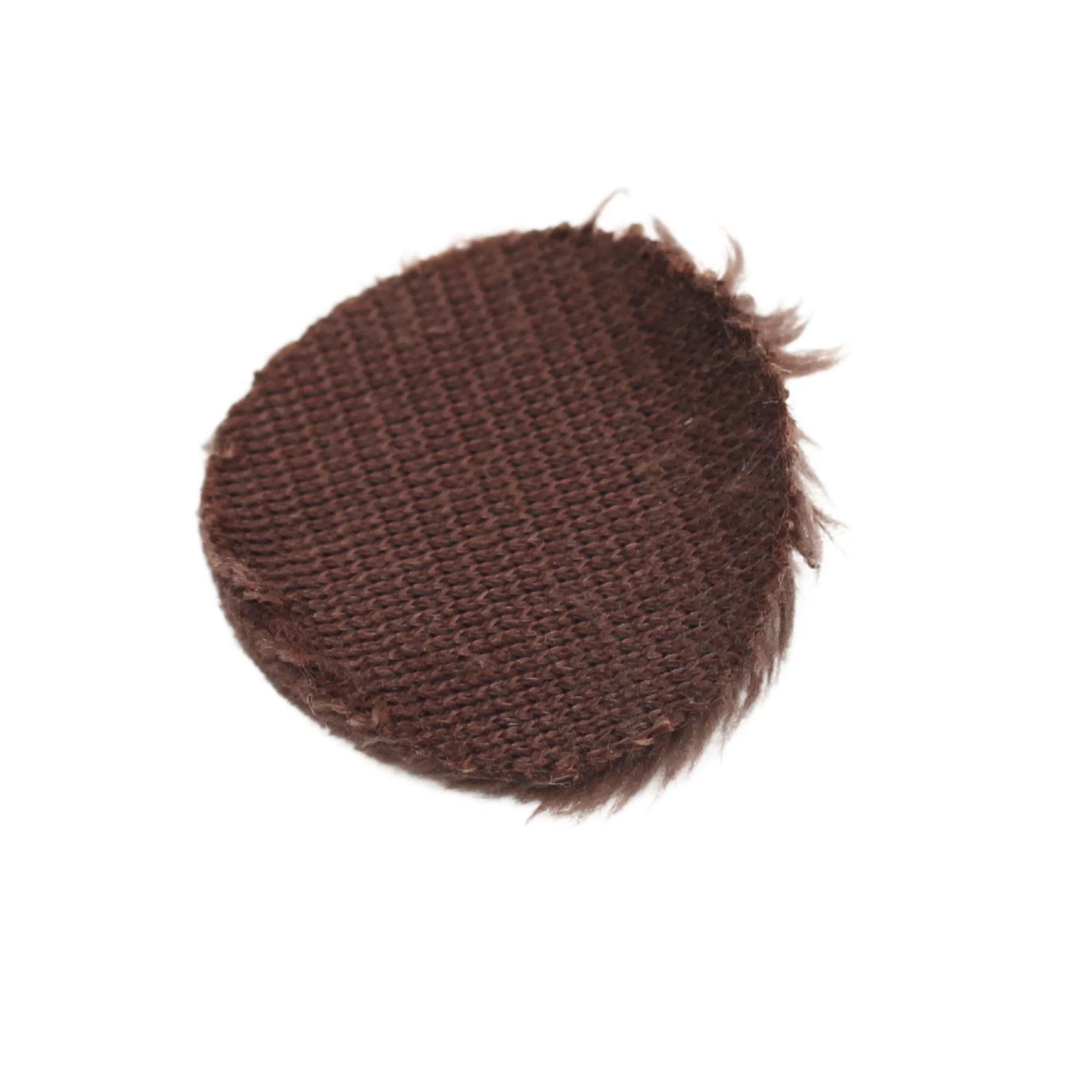 URSA Plush Circles - 5mm length short fur LAV covers. Reusable & Super Soft. 25mm Diameter (100x Circles, Brown) 100x Circles - Image 3