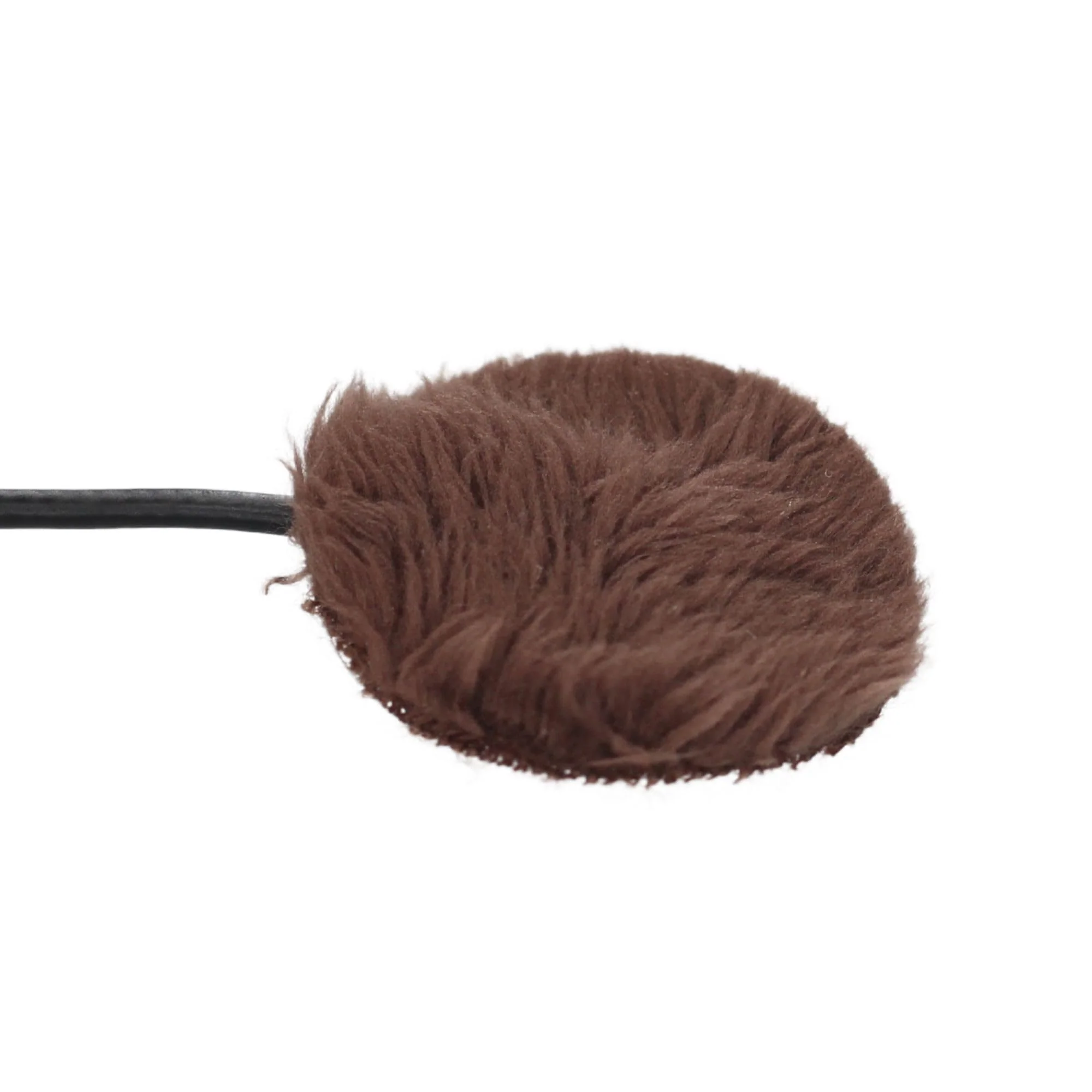 URSA Plush Circles - 5mm length short fur LAV covers. Reusable & Super Soft. 25mm Diameter (100x Circles, Brown) 100x Circles - Image 8
