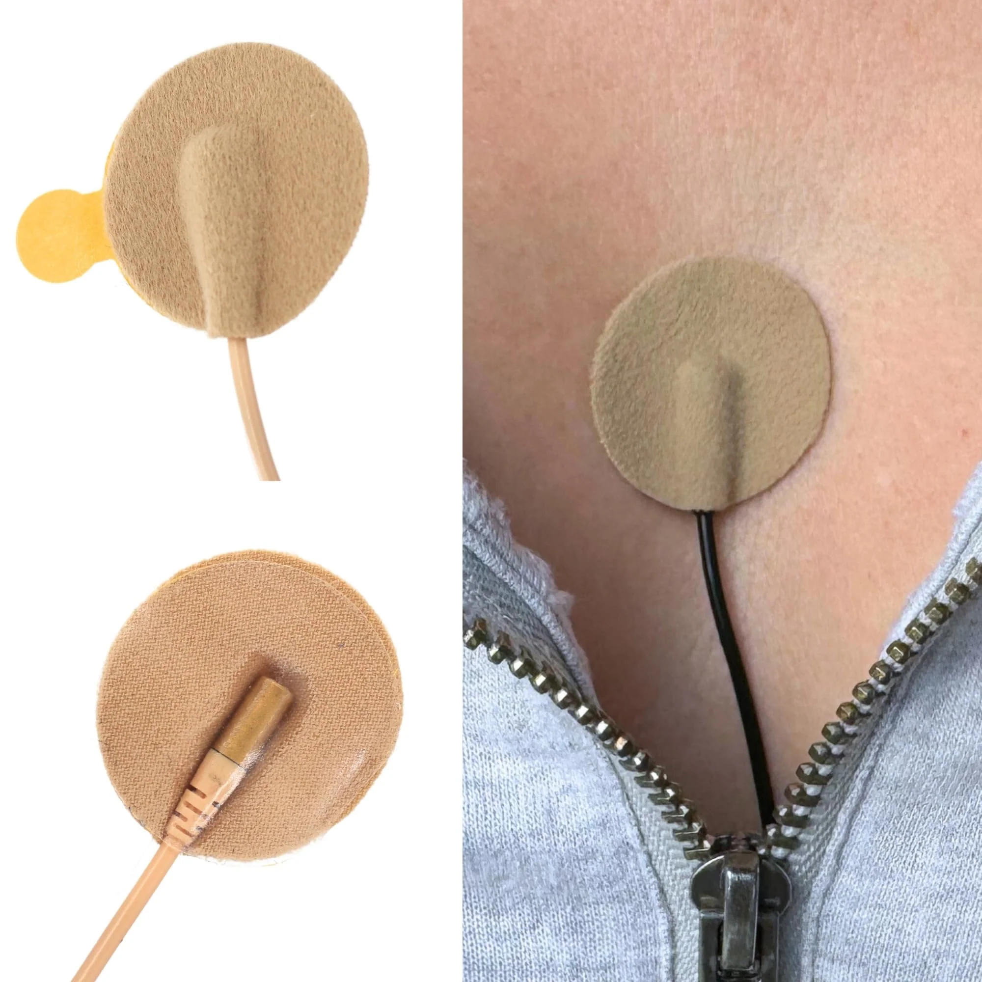 URSA Soft Circles: Reusable Soft Covers That Provide a Shield Against the Wind and Camouflage for Lavalier Mics. (100x Soft Circles, Beige) Single Colour Pack of 100 - Image 2