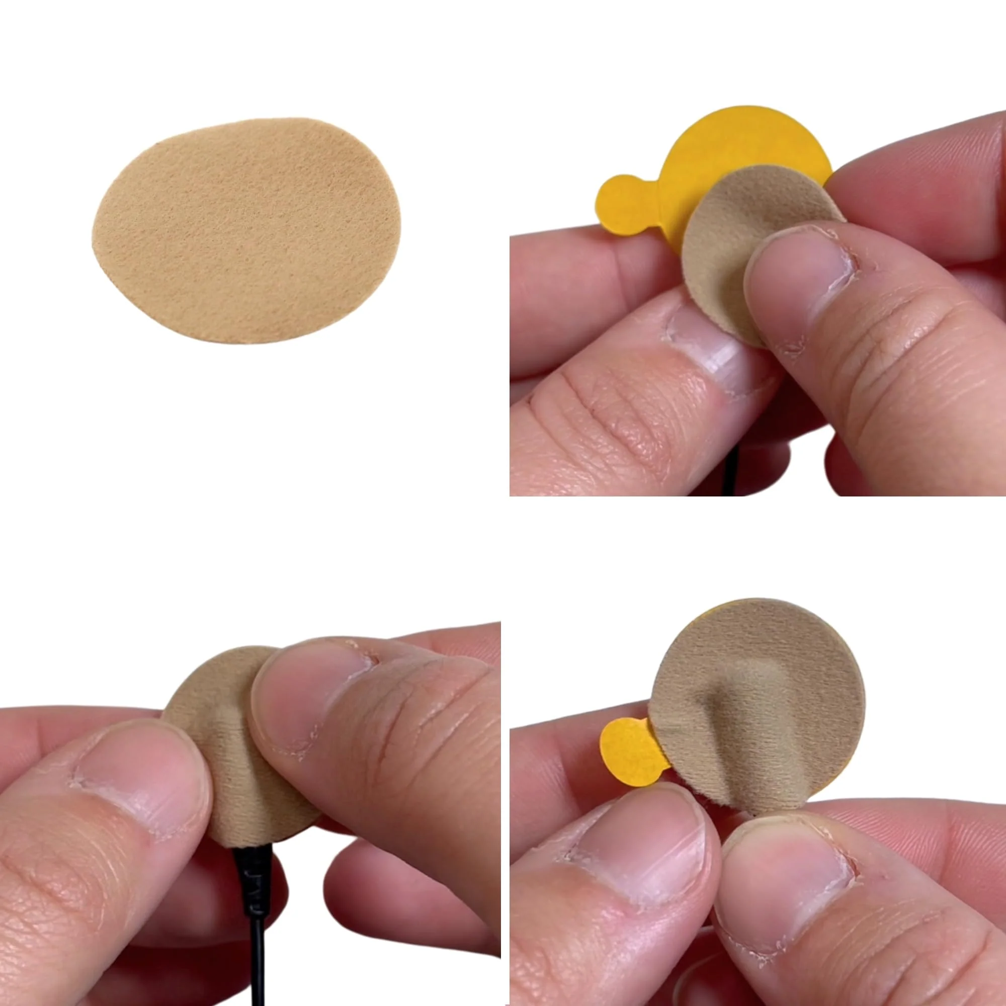 URSA Soft Circles: Reusable Soft Covers That Provide a Shield Against the Wind and Camouflage for Lavalier Mics. (100x Soft Circles, Beige) Single Colour Pack of 100 - Image 3