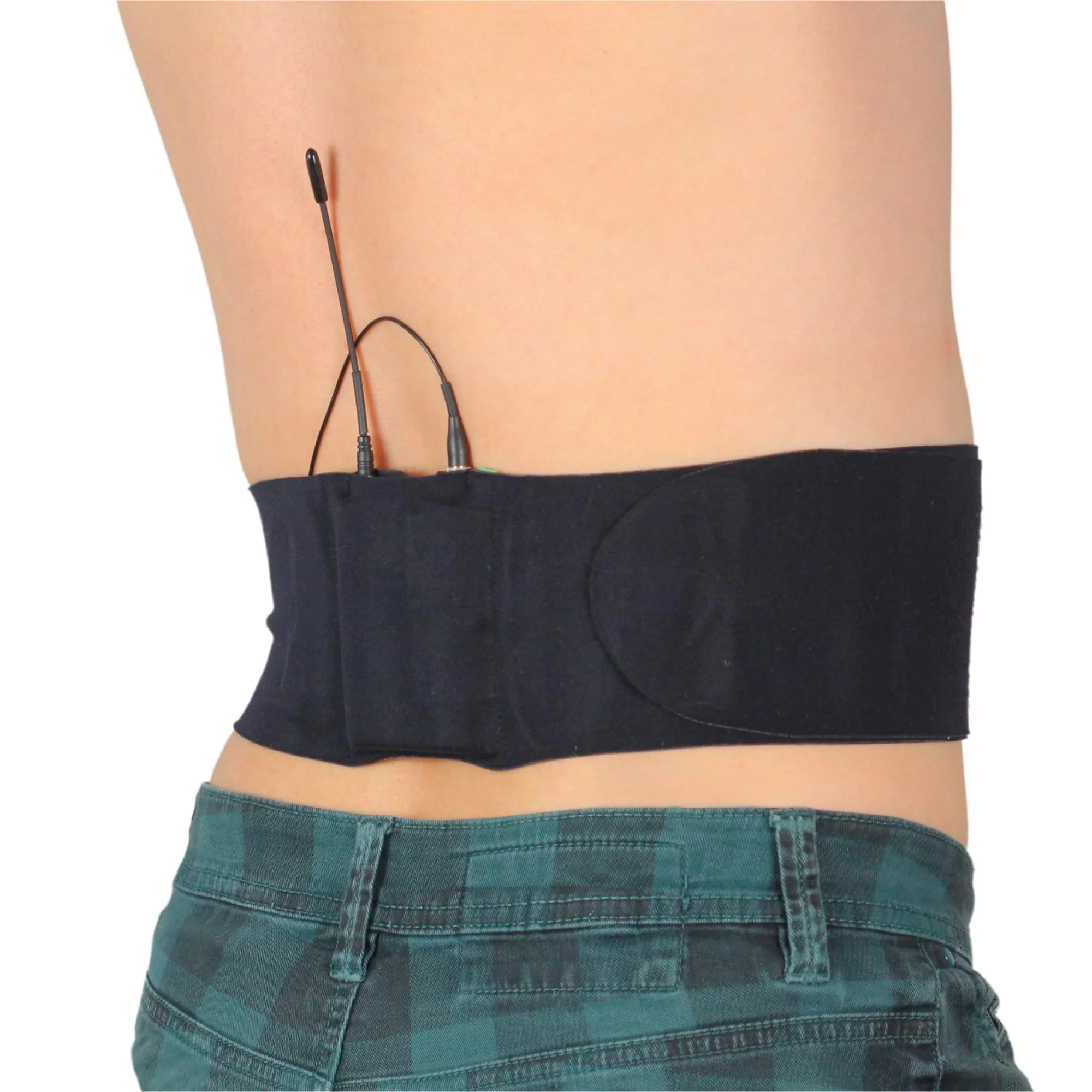 URSA Waist Strap - Ultra Slim, Breathable & Stretchy Microphone Transmitter Straps. Compatible with Most Transmitter/Receivers (Black, Large Waist - Big Pouch) - Image 8