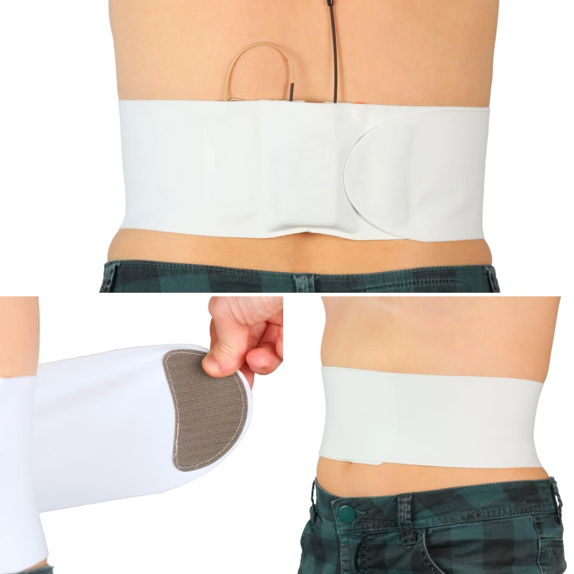 URSA Waist Strap - Ultra Slim, Breathable & Stretchy Microphone Transmitter Straps. Compatible with Most Transmitter/Receivers (White, Small Waist - Small Pouch) - Image 2
