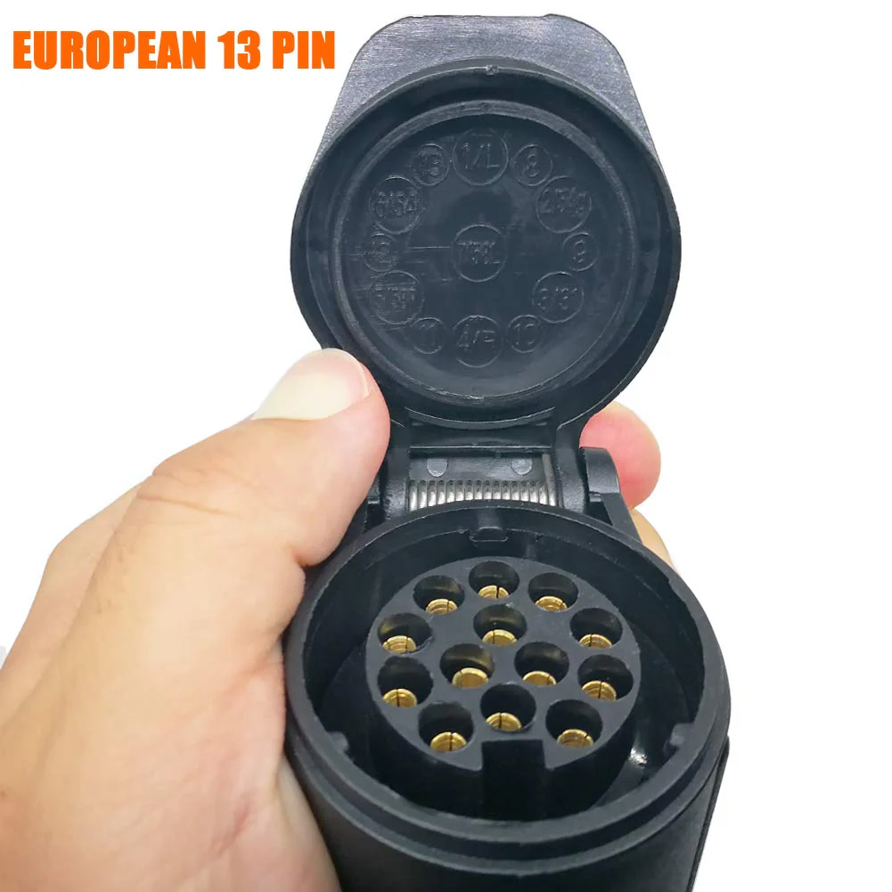 US Vehicle 4-Way Flat Adapter to European 13-Pin Round Plug Trailer Light Converter - Plug and Play Design 4 PIN TO 13 PIN - Image 8