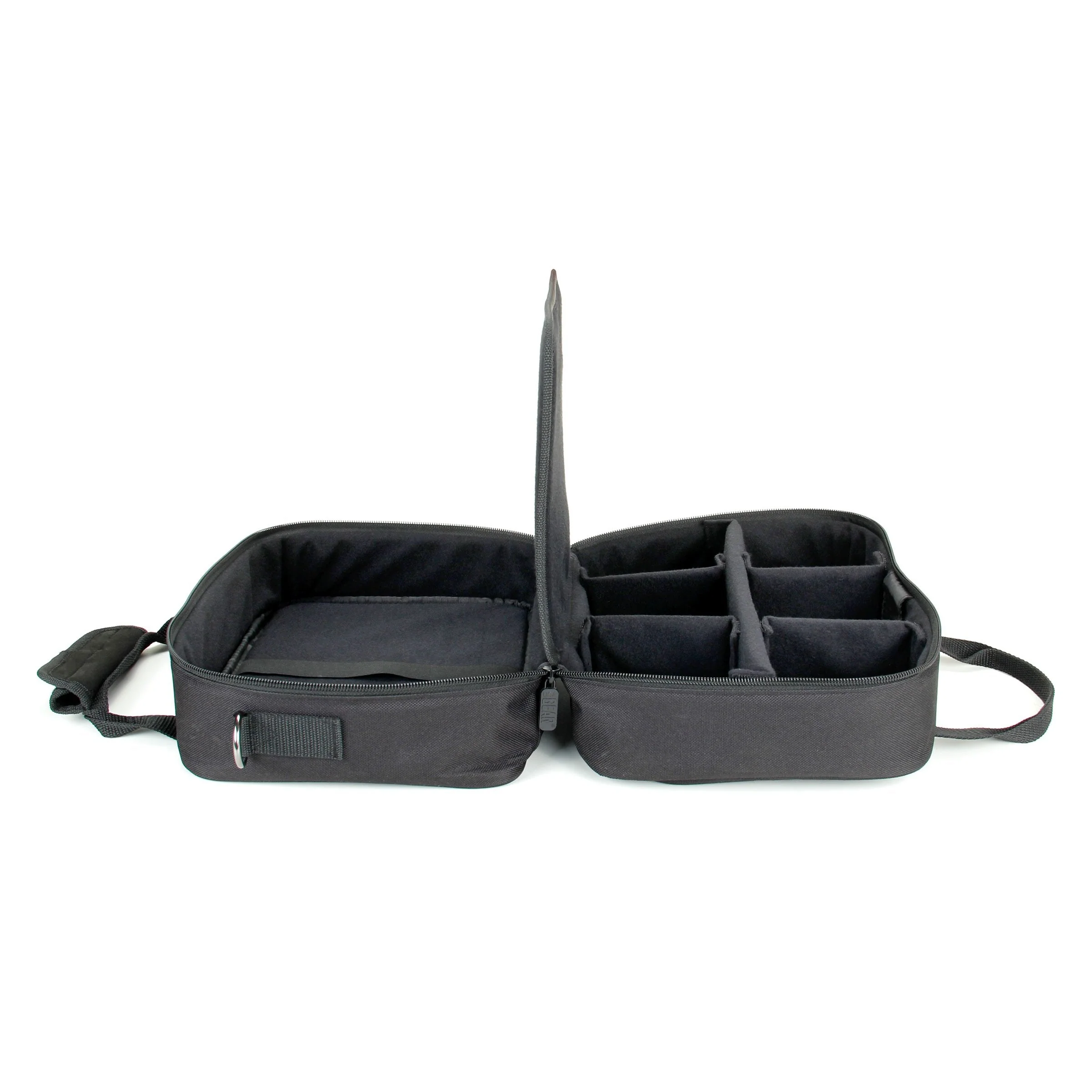 USA GEAR Podcast Equipment Case - Audio Interface Case Compatible with Focusrite Vocaster One Studio and More Studio Equipment - Customizable Interior, Shoulder Strap, and Padded Interior - Black - Image 6