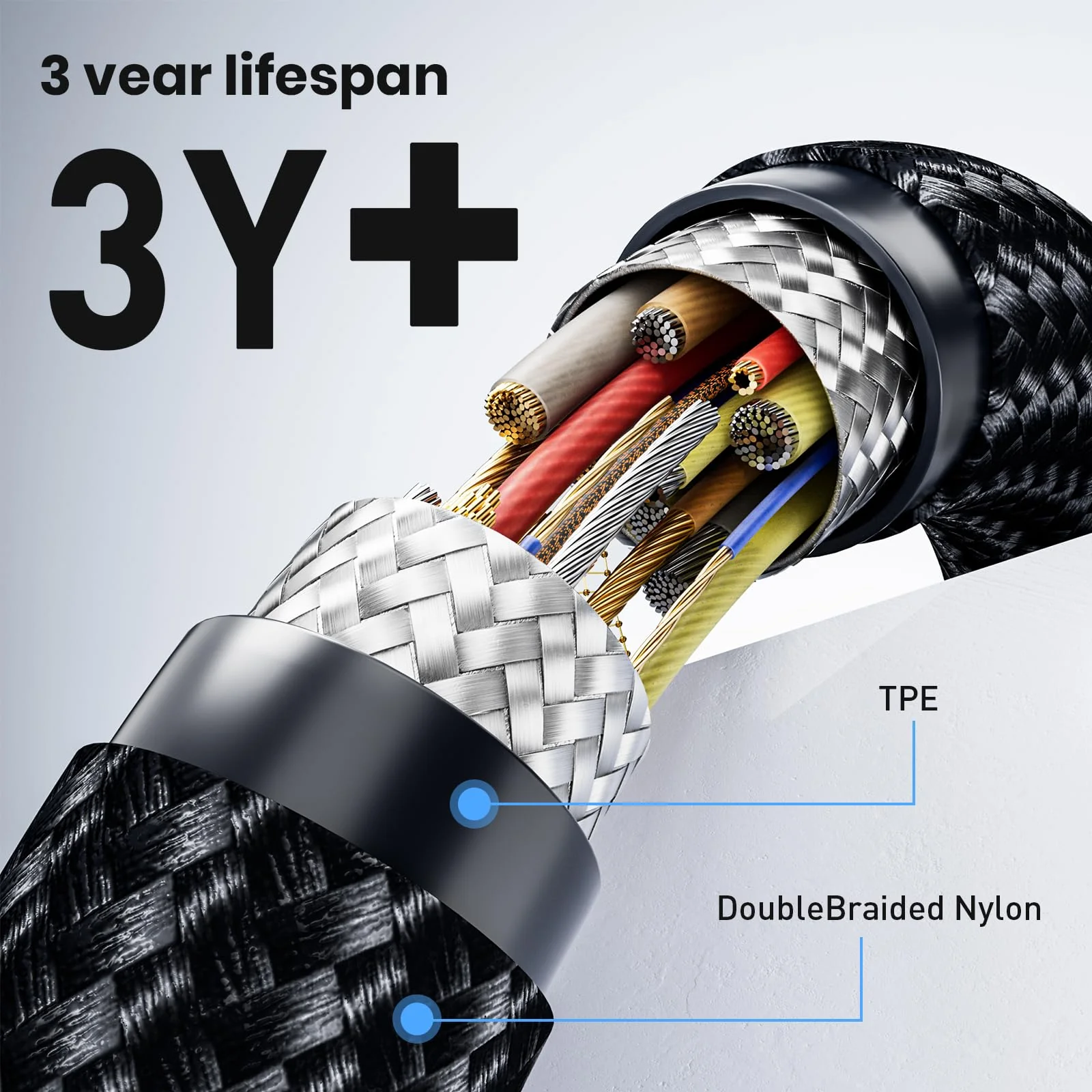 USB 3.0 Extension Cable 1 m, 5 Gbps Type A Male to Female Extension Cable Braided Compatible with USB Keyboards, Mice, Xbox, Flash Drives, Hard Drives, Printers etc. - Image 6