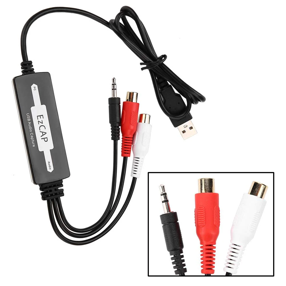 USB Audio Capture Recorder Card Converts Turntable LP/Cassette Tape Audio to MP3/WAV Digital Music Converter Adapter, Support/Vista/7/8/8.1/10 and - Image 5