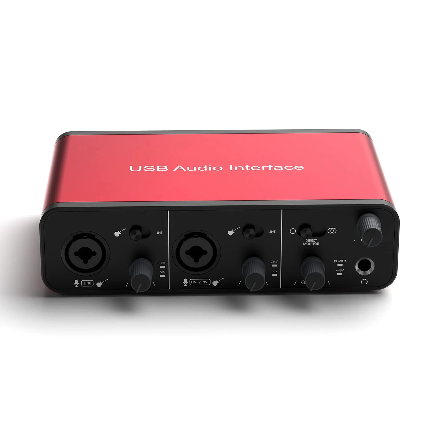 USB Audio Interface 24Bit/192kHz for Recording Podcasting and Streaming, 48V Phantom Power, whit XLR Cable(No Software Included) (192kHz Audio Interface) - Image 2