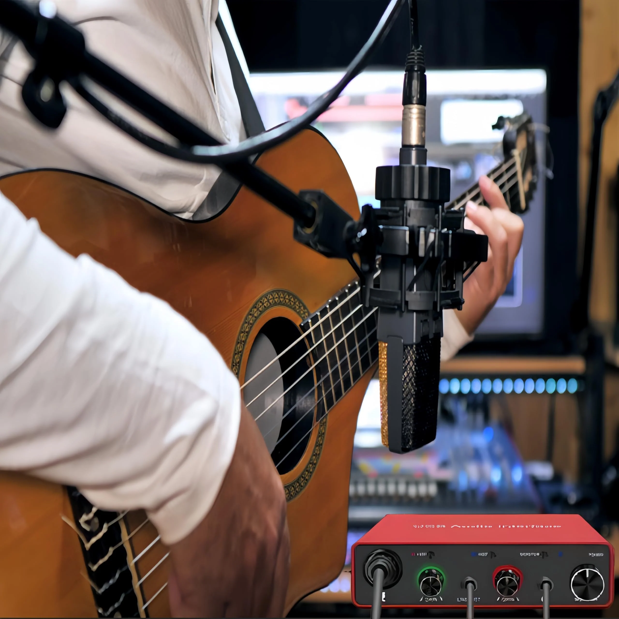 USB Audio Interface for PC, 48V Phantom Power Audio Interface for Computer Recording Music, Podcasting, and Streaming, 24-Bit/192kHz, XLR & 1/4” Combo Connectors, LINE/INST Input - Image 6