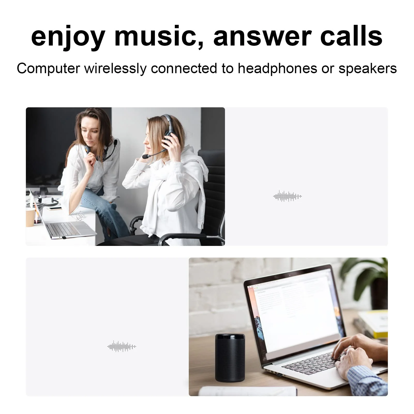 USB Bluetooth 5.0 Adapter, Music Transmitter, for Computer/TV/Projector/Headphones/Speakers, Plug and Play, Mini Compact Size, Anti Interference - Image 2