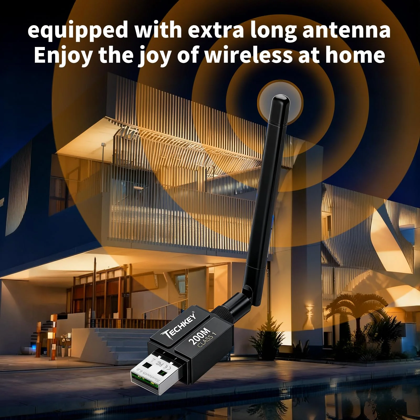 USB Bluetooth 6.0 Adapter for Desktop PC: Plug & Play 600FT Long Range Wireless Dongle with 5dBi Antenna for Laptop Windows 11/10/8.1, Pair BT Headphones/Headset/Speaker/Mouse/Keyboard/Printer 6.0BT black - Image 4