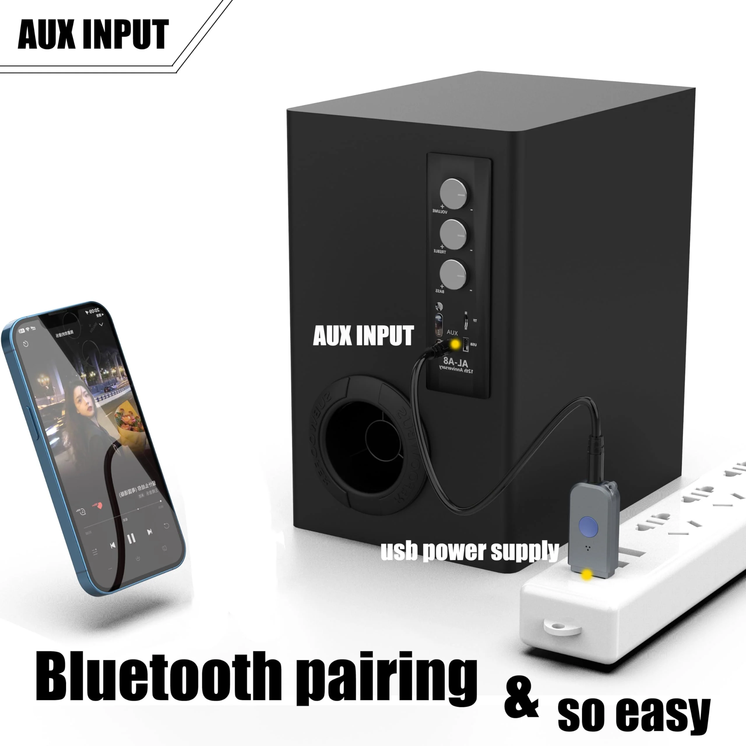 USB Bluetooth Car Kit [Stronger Mics& Noise Cancellation] &[Plug-and-Play] Bluetooth 5.3 Receiver Adapter for Car Music/Hands-Free Calls/Stereo Audio,(H222) Grey - Image 3