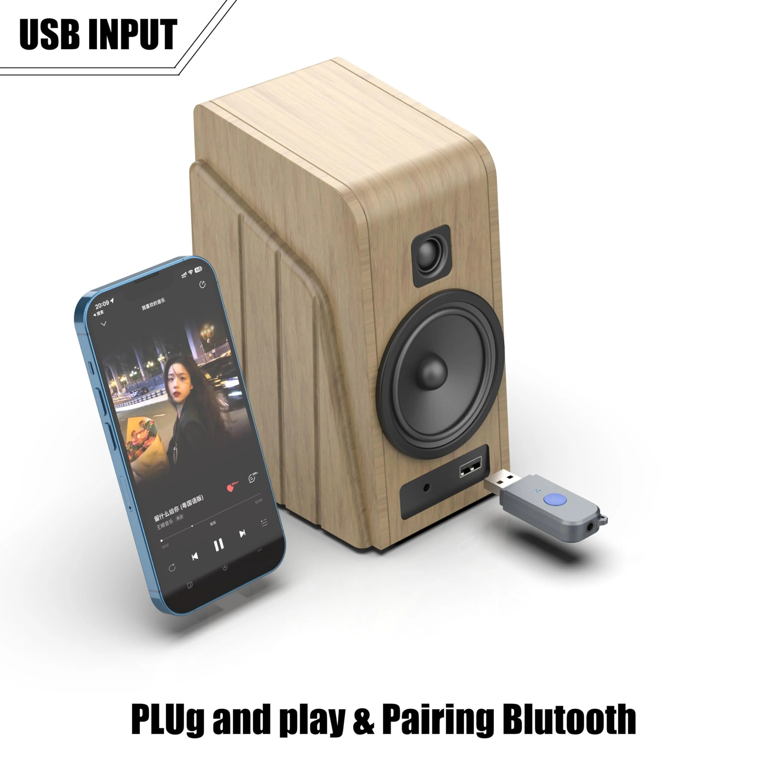USB Bluetooth Car Kit [Stronger Mics& Noise Cancellation] &[Plug-and-Play] Bluetooth 5.3 Receiver Adapter for Car Music/Hands-Free Calls/Stereo Audio,(H222) Grey - Image 4