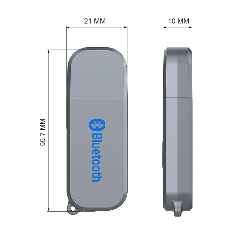USB Bluetooth Car Kit [Stronger Mics& Noise Cancellation] &[Plug-and-Play] Bluetooth 5.3 Receiver Adapter for Car Music/Hands-Free Calls/Stereo Audio,(H222) Grey - Image 5
