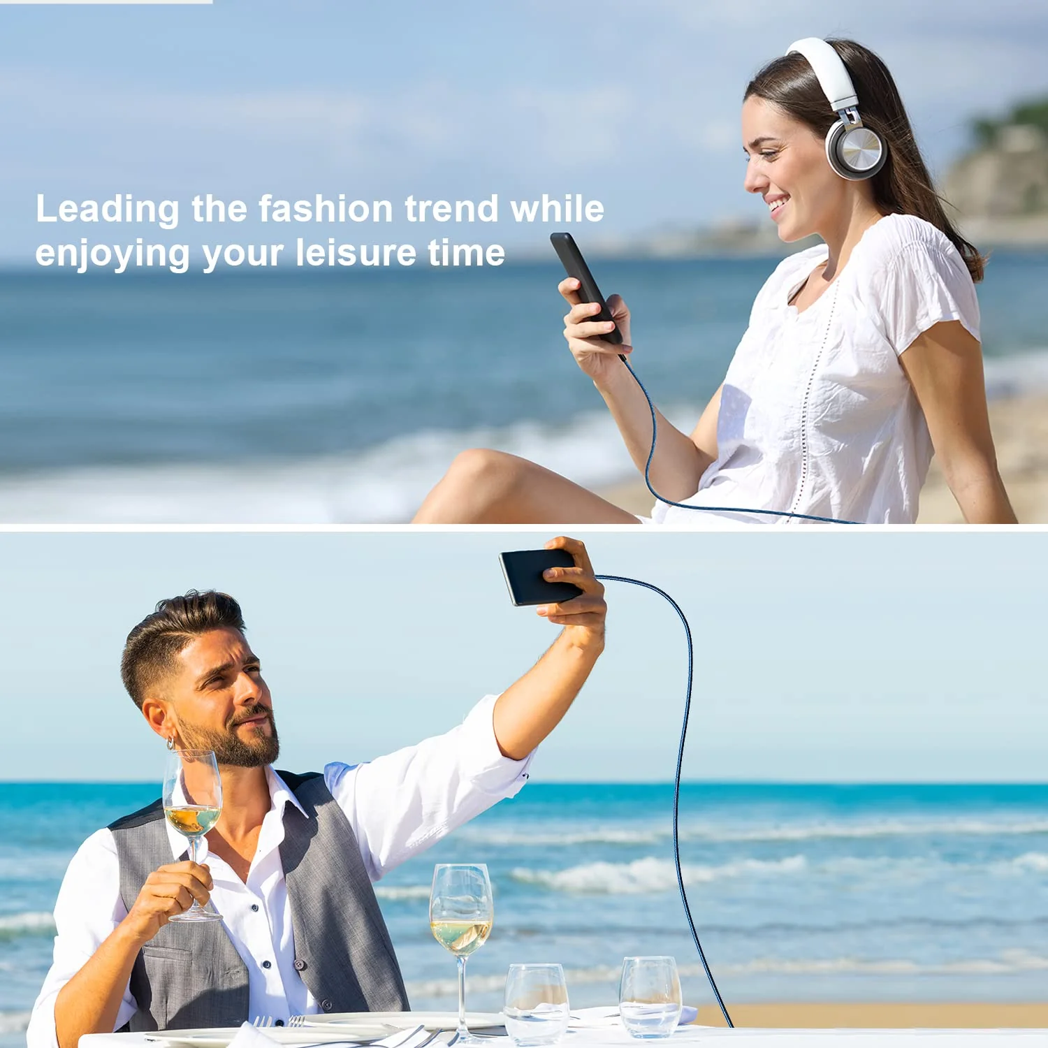USB C Cable 3.1A Fast Charging Cable Type C Charging Cable for Samsung Galaxy A51 A50 A41 A40 A71 A21s A20 A20e S8 S9 S10 S20 fe, Note 10 9 8, Huawei P40 P30. P20 P10 P9 (1M) 1m gray - Image 3
