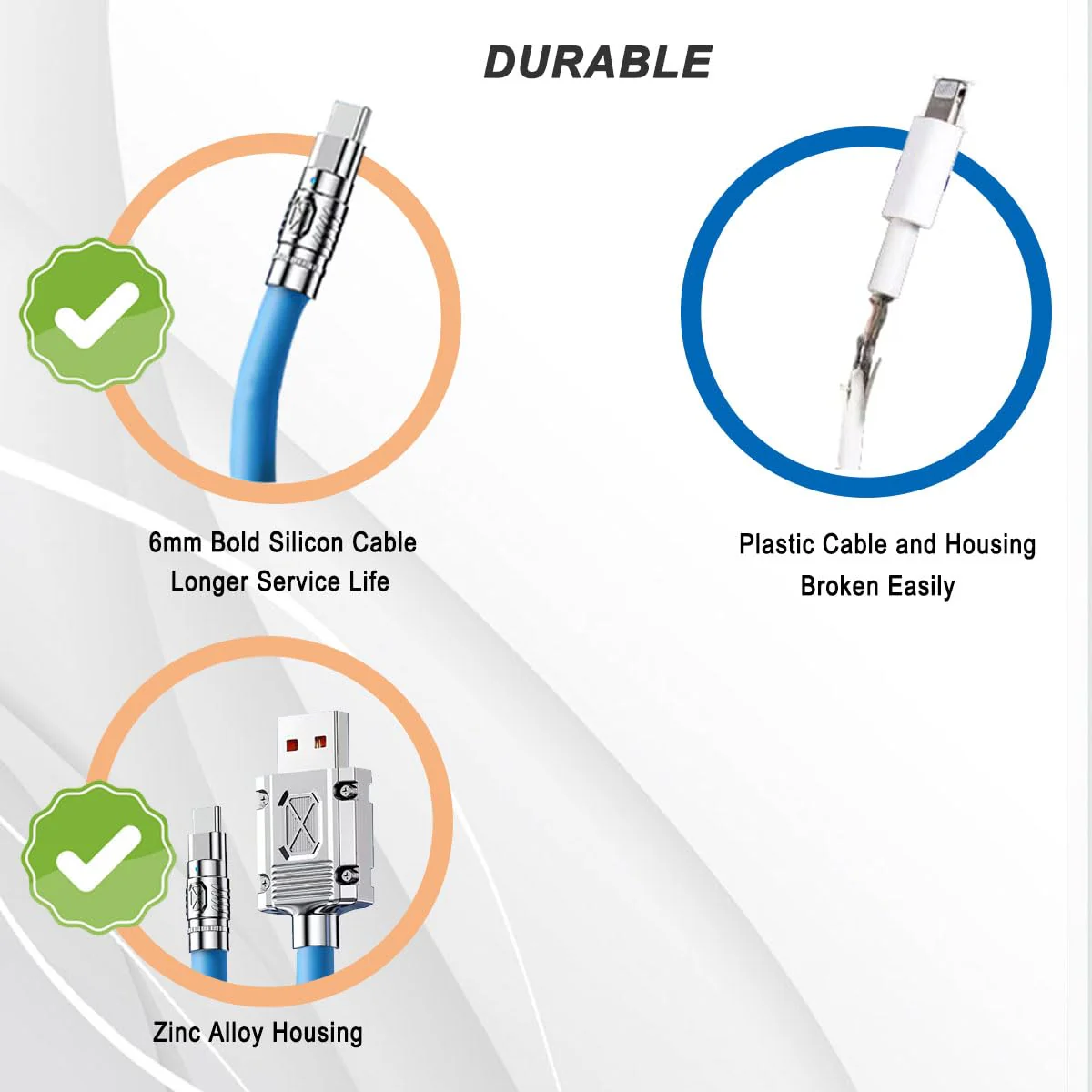 USB C Charger Cable 6FT, USB A to USB C Fast Charging Cord Compatible with Samsung Galaxy S23/S22/S21, Note10/9, Smartphone with USB C Port, USB Devices, Blue - Image 2