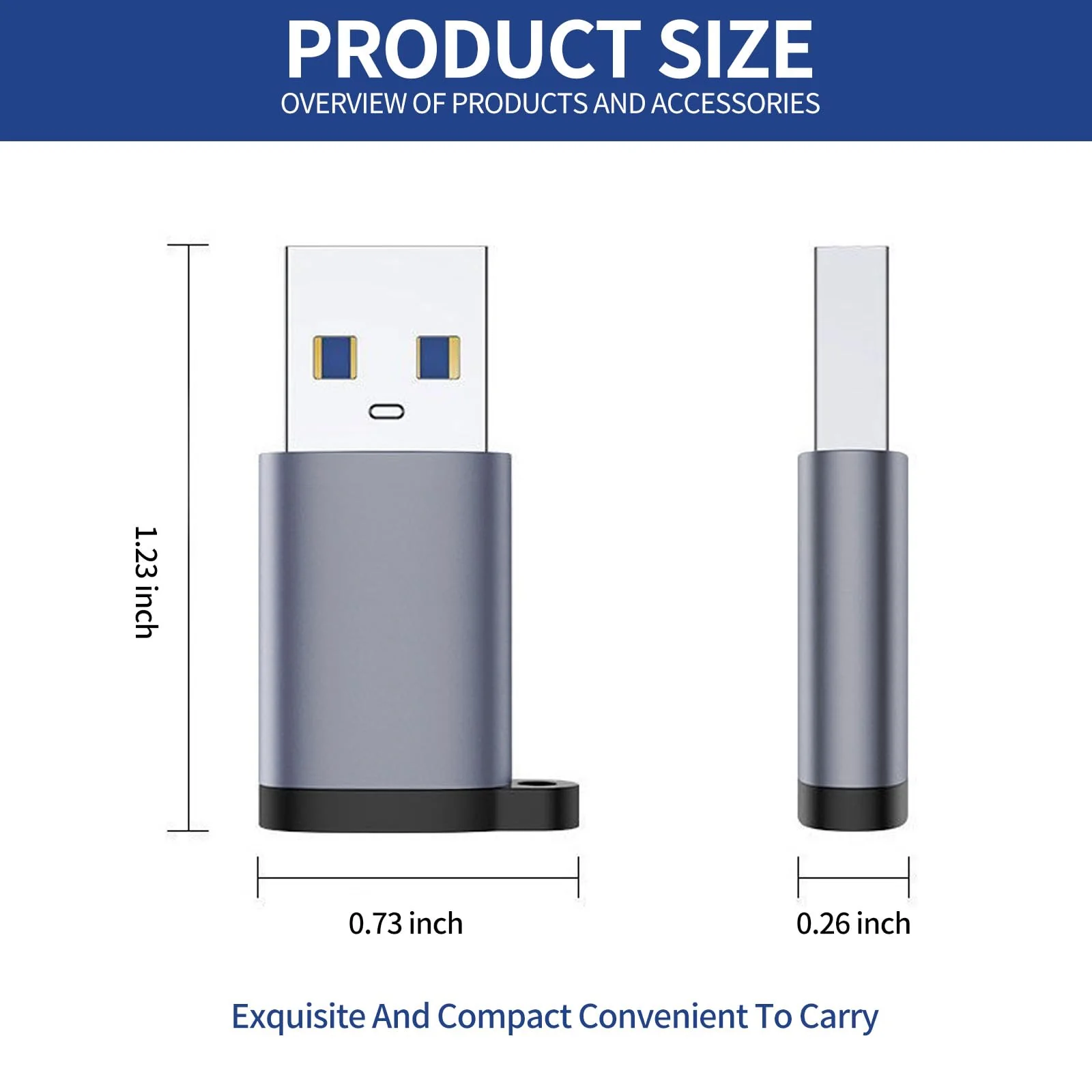 USB C Female to USB Male Adapter 3 Pack, USB C to USB 3.0 Adapter, Type C to USB A Charger Cable Converter Compatible for Apple Watch iPhone 15 14 13 AirPods 3 MacBook Samsung Galaxy Google Car JHAOUS - Image 3