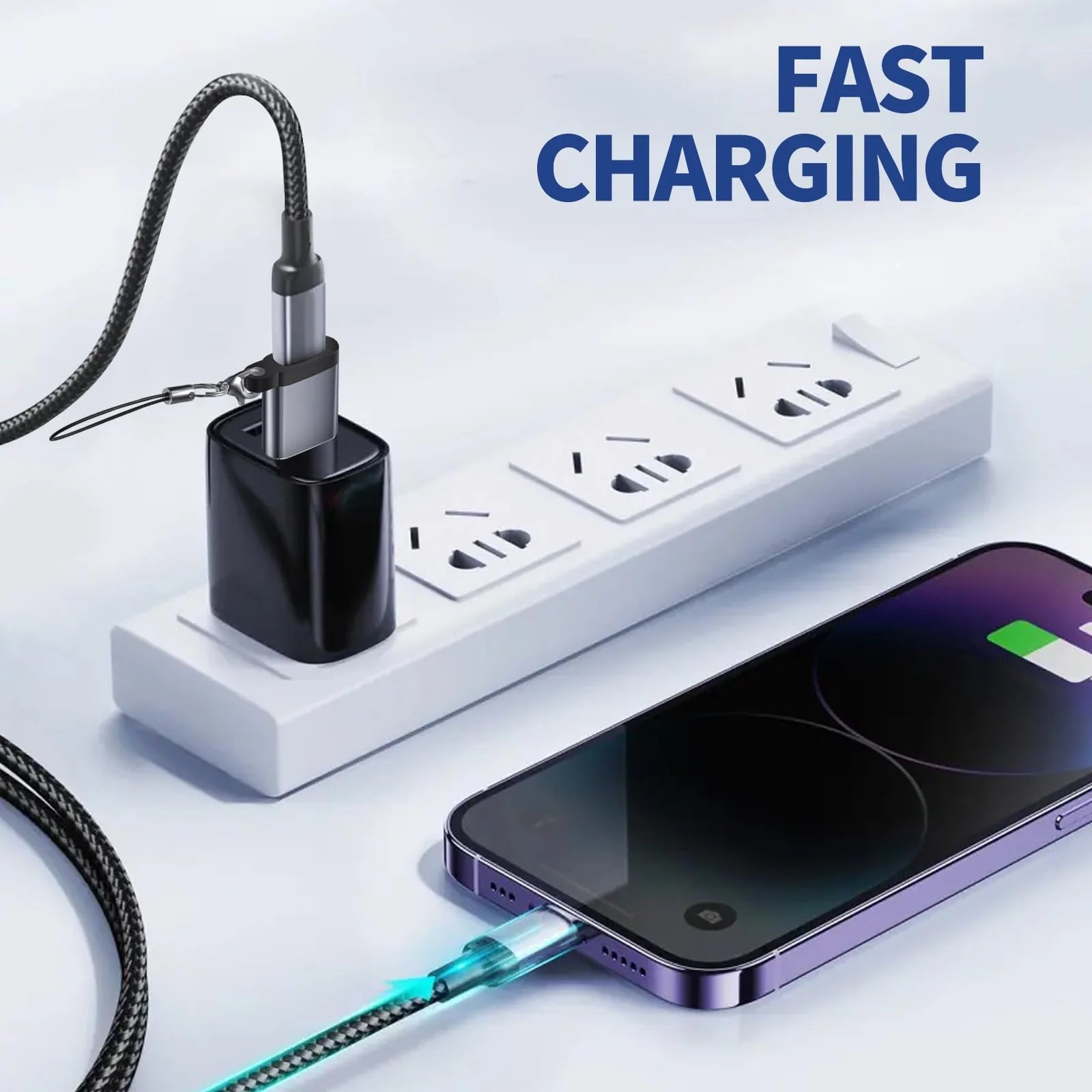 USB C Female to USB Male Adapter 3 Pack, USB C to USB 3.0 Adapter, Type C to USB A Charger Cable Converter Compatible for Apple Watch iPhone 15 14 13 AirPods 3 MacBook Samsung Galaxy Google Car JHAOUS - Image 5