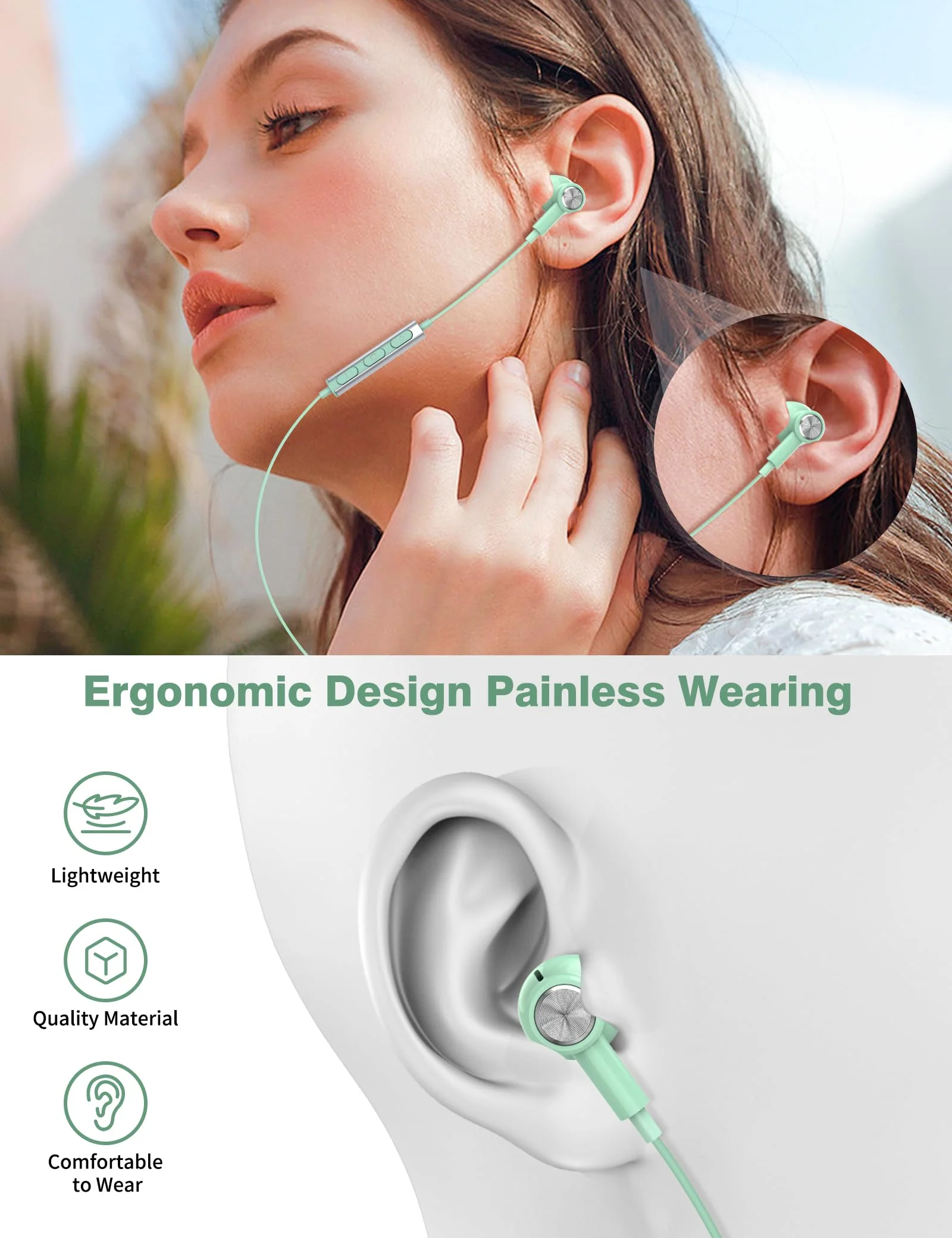 USB C Headphones for Apple iPhone 15 Plus Pro Max iPad,Type C Earphone Microphone Magnetic Wired Earbud for Android Samsung Galaxy S24 S23 S22 S21 FE S20 Note 20 Google Pixel 8 7 8A 7A 6A OnePlus Mint - Image 2