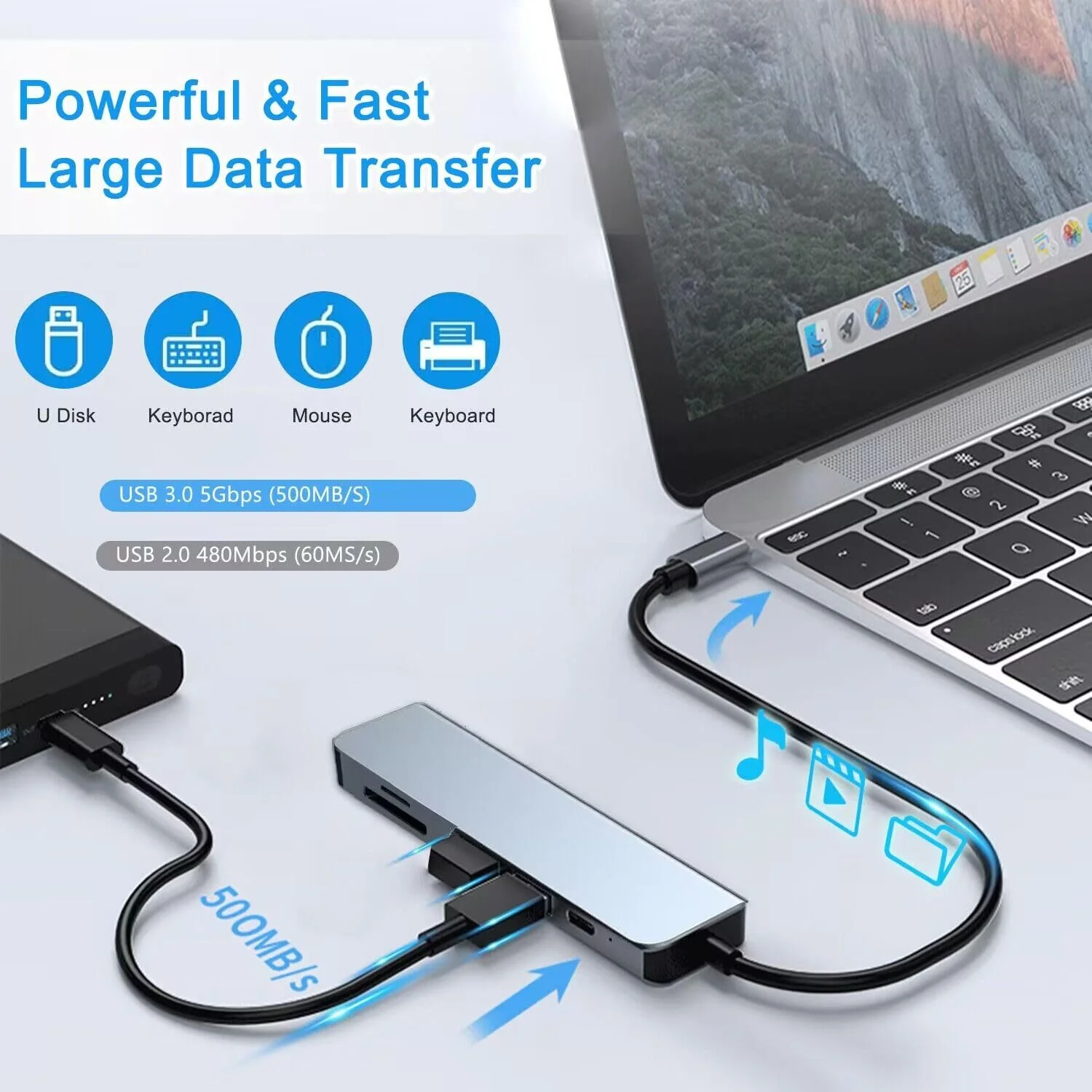 USB C Hub HDMI Adapter, USB C SD Card Reader, USB C to HDMI 4K with100W PD, USB 3.0, SD/TF Card Reader for iphone 15, MacBook Air/Pro, iPad Pro, Mac, Dell/Acer/HP/ASUS/Switch - Image 5