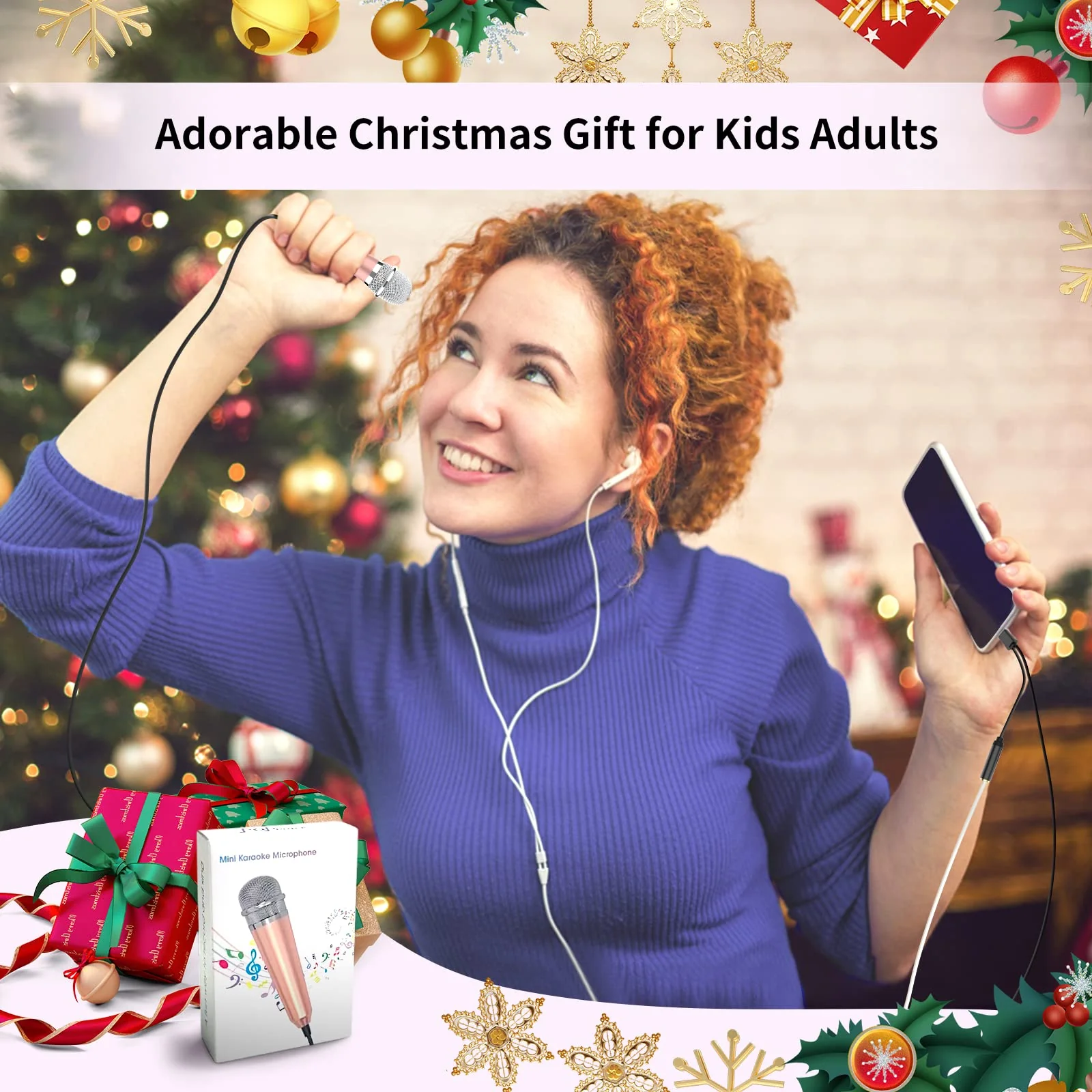 USB C Mini Karaoke Microphone for Android Phone, Laptop, Tablets Small ASMR Microphone for Voice Video Recording Singing, Vlogging, Podcasting YouTube (1 PCS Silver) - Image 7