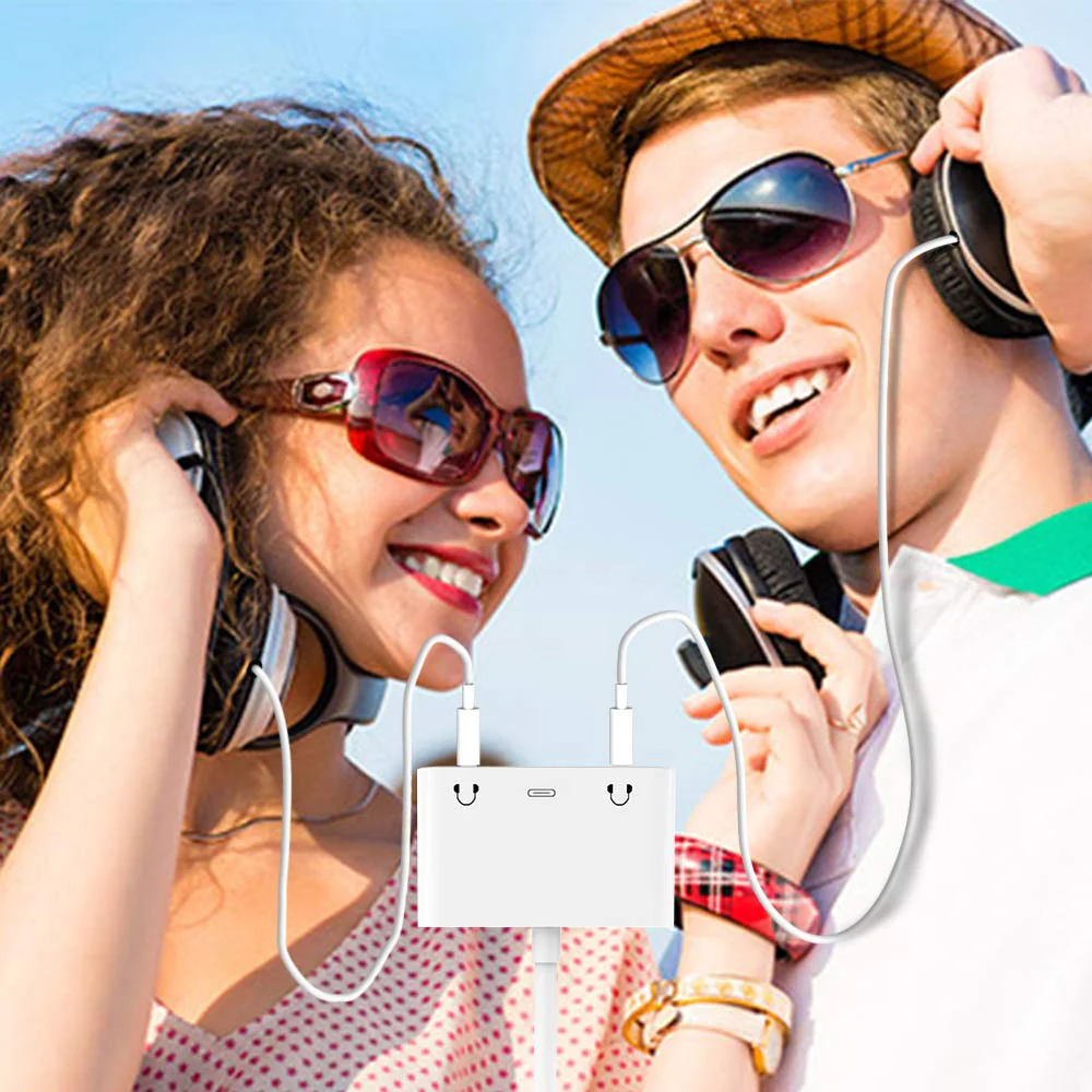 USB C to 3.5mm Audio Adapter, 3 in 1 Aux to USB C Headphone Splitter Dual 3.5mm Audio Jack and PD 60W Fast Charging, Compatible for iPad Pro,Galaxy S22 S21/Note 20,Pixel 4 3 XL,Huawei,etc White - Image 8