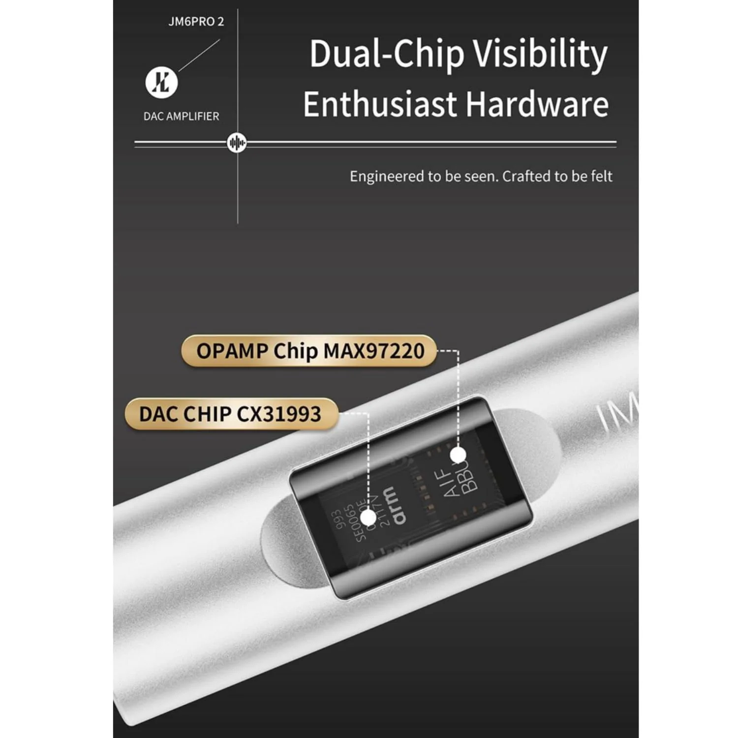 USB C to 3.5mm Audio Adapter DAC Amplifier CX31993 Chip & MAX97220 High-Performance Audio Amp for Headphones, 70mW Output, JCALLY JM6 PRO 2 AUX Dongle for iPhone, Android, PC - Image 5