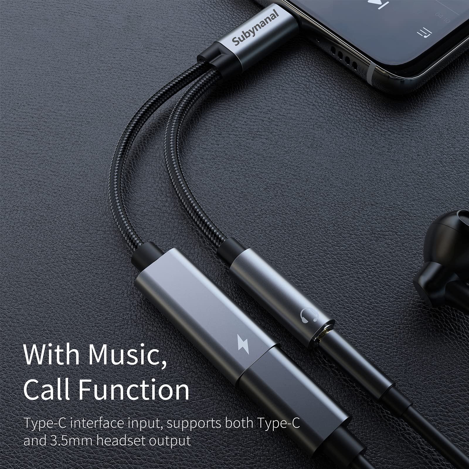 USB c to 3.5mm Headphone and Charger Adapter,2-in-1 USB C PD 3.0 Charging Port to Aux Audio Jack and Fast Charging Dongle Cable Cord Compatible with Samsung S21 S20 S20+ Ultra, Google Pixel 4 3 XL… 2Ports-gray - Image 4