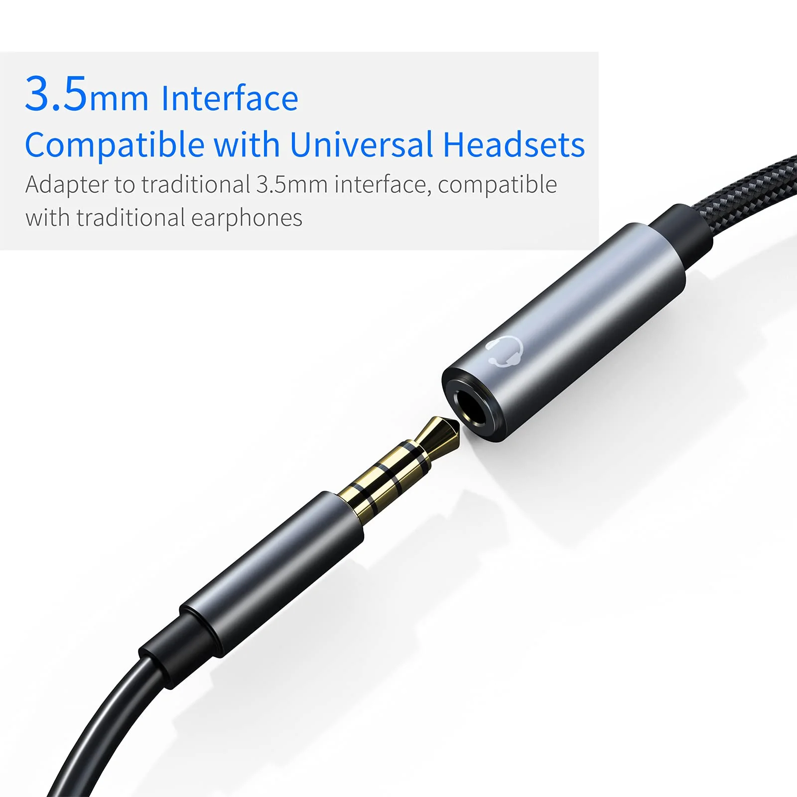 USB c to 3.5mm Headphone and Charger Adapter,2-in-1 USB C PD 3.0 Charging Port to Aux Audio Jack and Fast Charging Dongle Cable Cord Compatible with Samsung S21 S20 S20+ Ultra, Google Pixel 4 3 XL… 2Ports-gray - Image 5