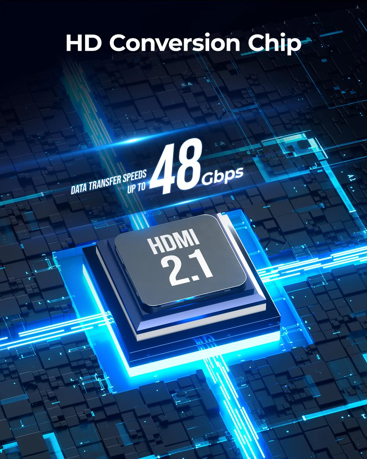 USB C to HDMI Adapter 8K@60Hz, Type C to HDMI Converter 4K@144Hz [Thunderbolt 3/4 Compatible] - Supports 48Gbps, HDR10, Dolby Vision, Adapter HDMI for iPhone 16/15, S23, Laptops, Tablets - Image 3