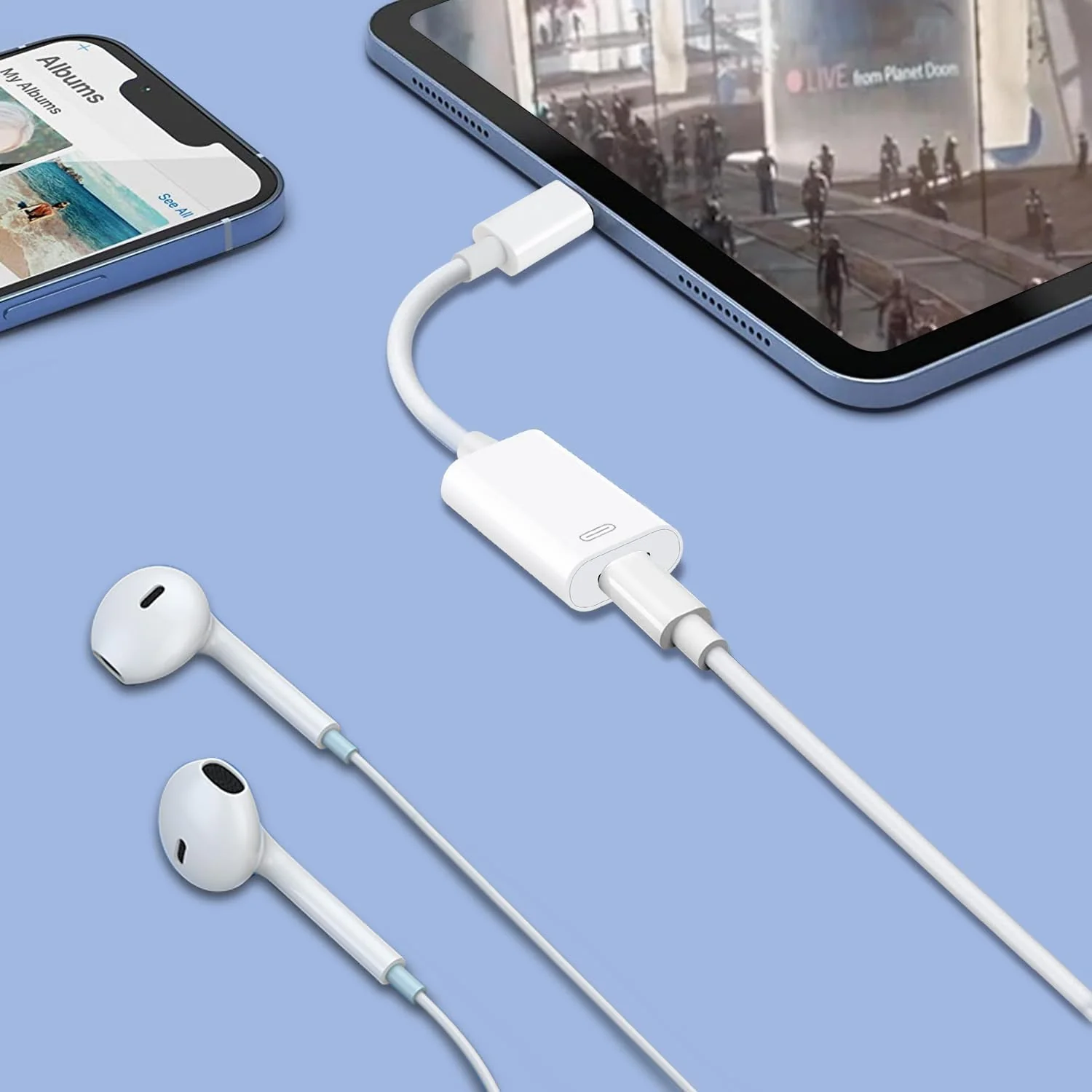 USB C to Lightning Headphone Audio Adapter for iPhone 16 15 Plus Pro Max with Charge Data,Type C Male to Female Lightning Earphone Converter Dongle for iPad Pro Air Mini MacBook - Image 4