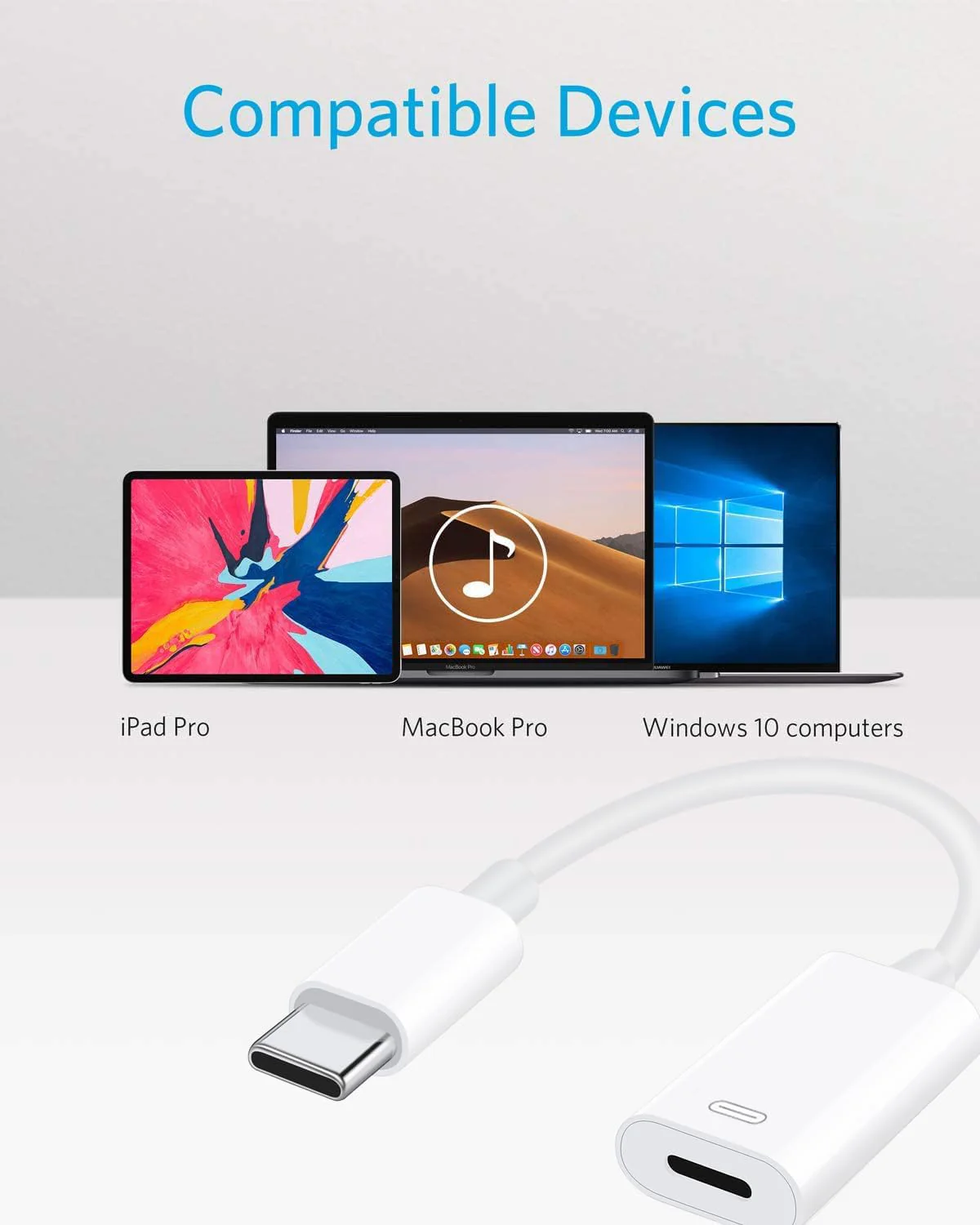USB C to Lightning Headphone Audio Adapter for iPhone 16 15 Plus Pro Max with Charge Data,Type C Male to Female Lightning Earphone Converter Dongle for iPad Pro Air Mini MacBook - Image 5