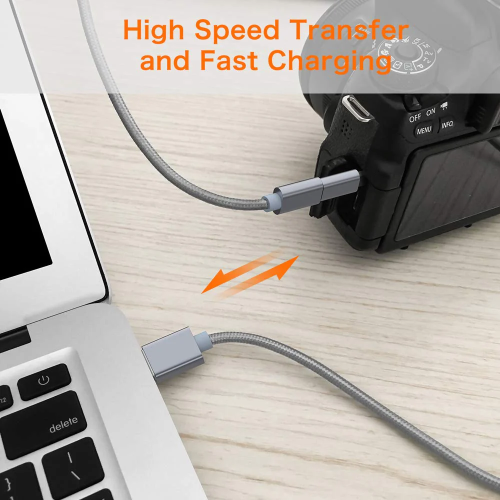 USB C to Mini USB 2.0 Adapter, (2-Pack)Type C Female to Mini USB 2.0 Male Convert Connector Support Charge & Data Sync Compatible GoPro Hero 3+, MP3 Players, Dash Cam, Digital Camera, GPS Receiver etc - Image 4