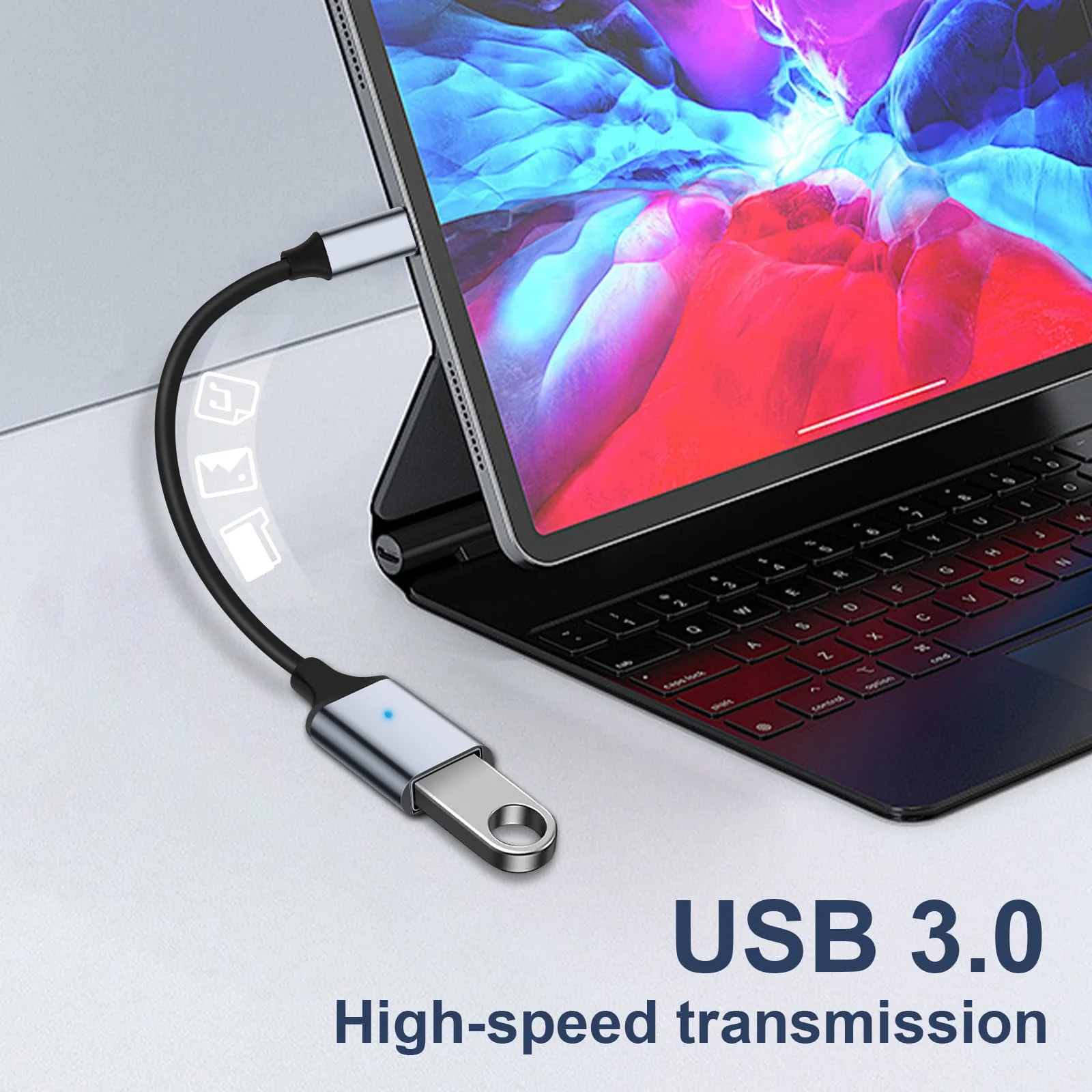 USB C to USB 3.0 Adapter [2 Pack], Type C Male to USB Female OTG Cable Thunderbolt3 to USB Adapter Compatible for iPhone 16 Pro Max/16 Plus/16/15 iPad MacBook Pro/Air Samsung Galaxy S24/S23/S22/S21 - Image 2