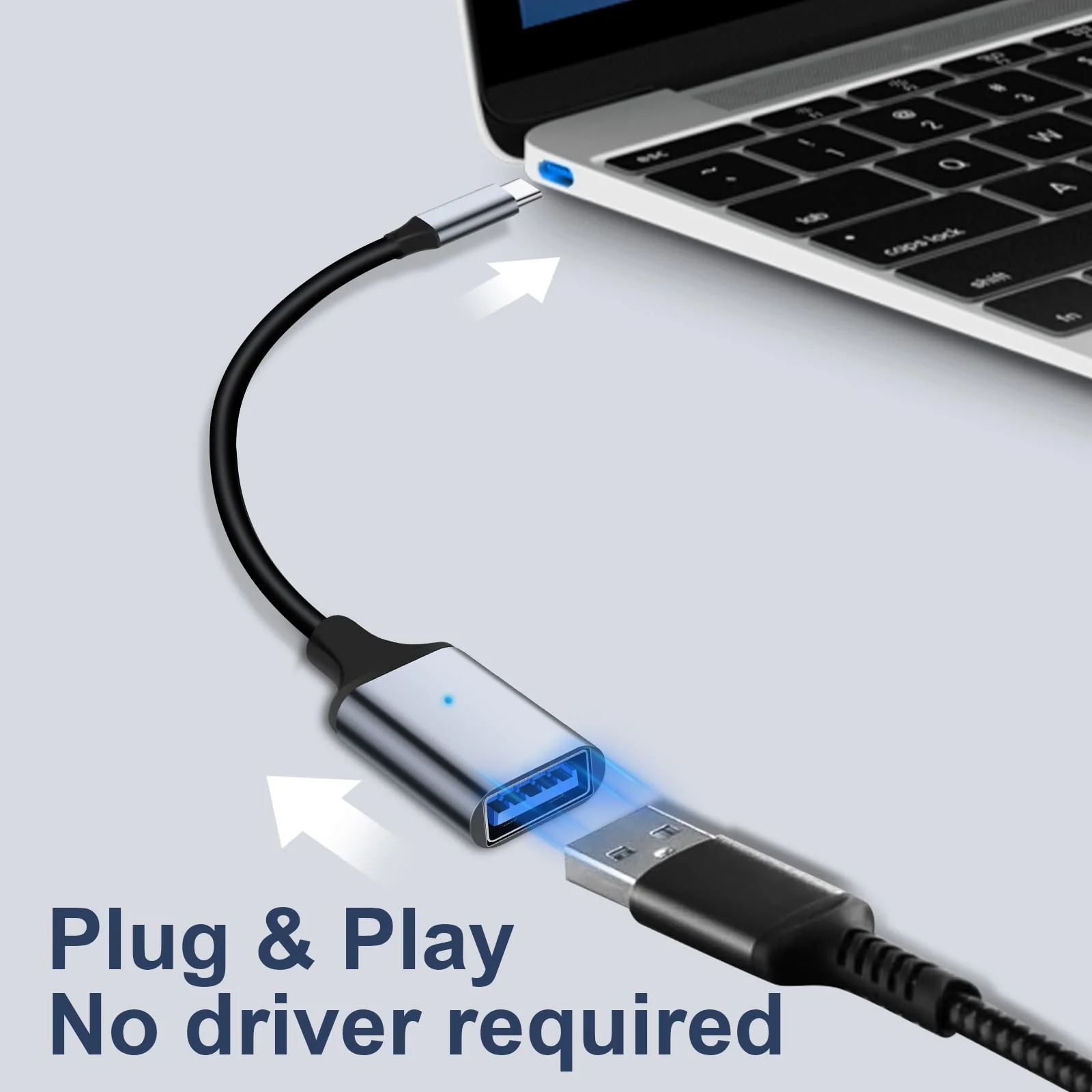 USB C to USB 3.0 Adapter [2 Pack], Type C Male to USB Female OTG Cable Thunderbolt3 to USB Adapter Compatible for iPhone 16 Pro Max/16 Plus/16/15 iPad MacBook Pro/Air Samsung Galaxy S24/S23/S22/S21 - Image 9