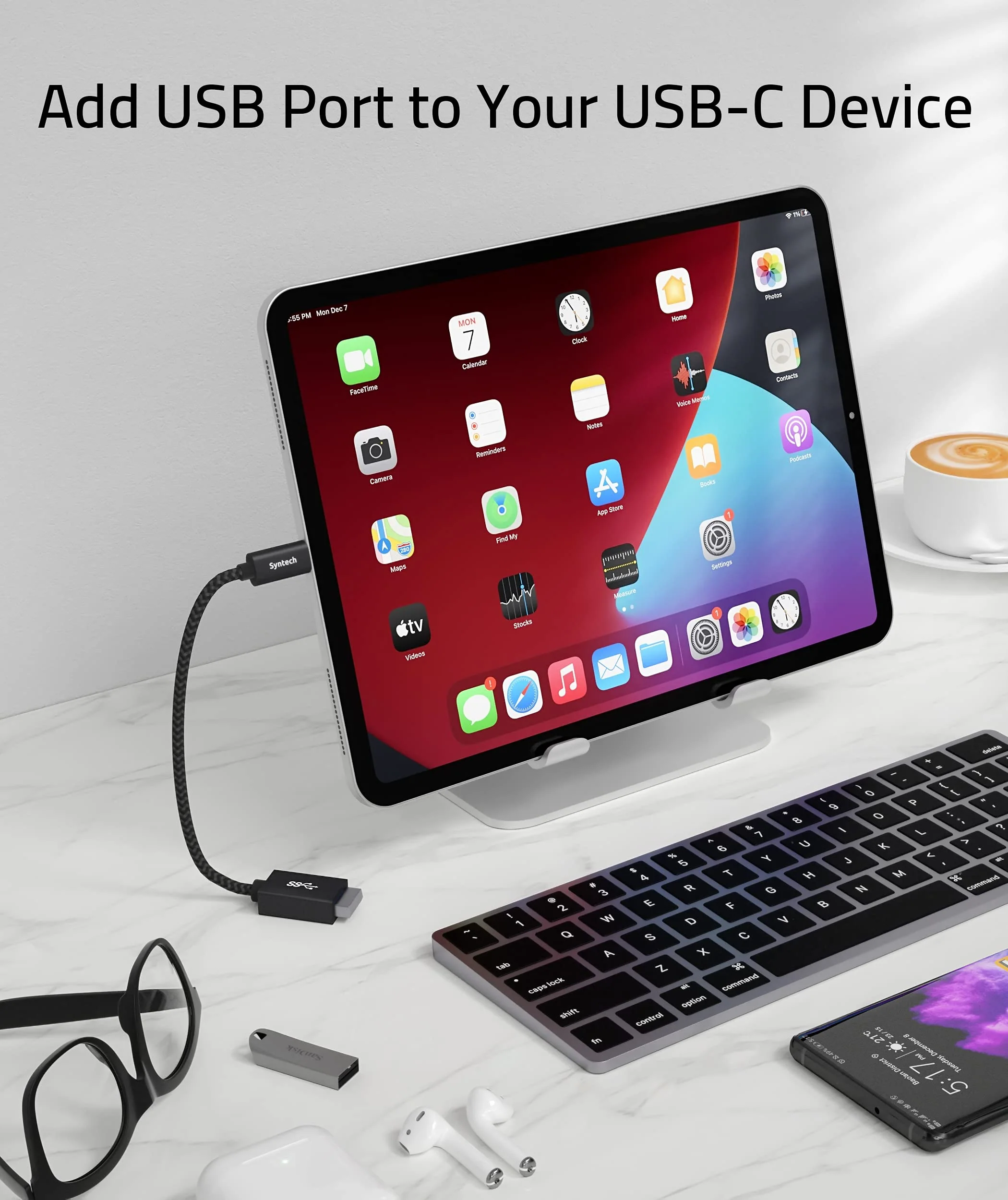 USB C to USB Adapter, 2 Pack USB C to USB3 Adapter,USB Type C to USB,Thunderbolt 3 to USB Female Adapter OTG Cable Compatible with iPad Air 2020, MacBook Pro, Air and More Black - Image 5