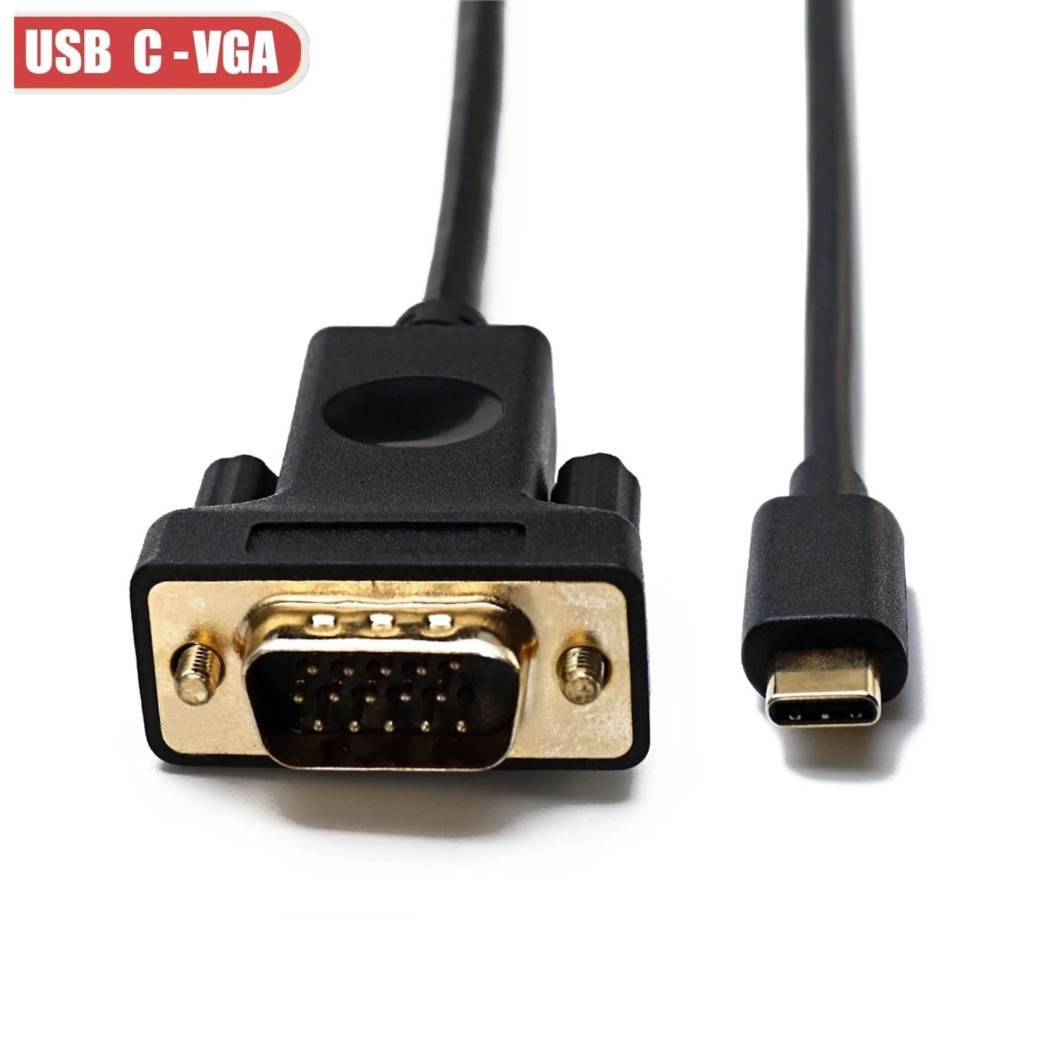 USB-C To VGA,CableDeconn Thunderbolt 3 Type C to VGA Male Converter Adapter Cable 1.8M - Image 9