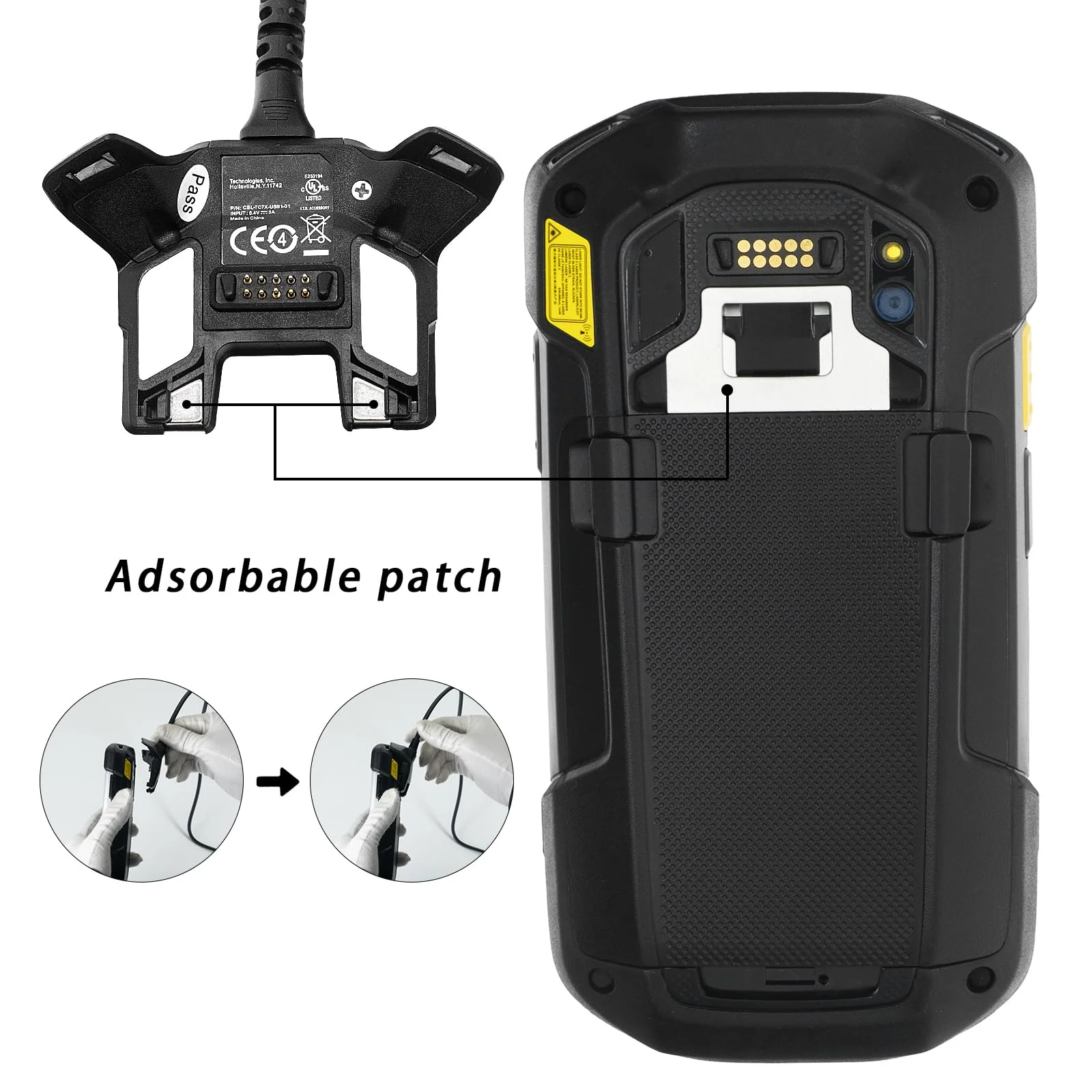 USB Charger Cable and Adapter for Zebra Symbol TC70 TC70X TC72 TC75 TC75X TC77,5V/3A Super Fast Charger(CBL-TC7X-SERL1-01),PDA Handheld Barcode Touch Mobile Computer Accessories,Scanner Charger - Image 4