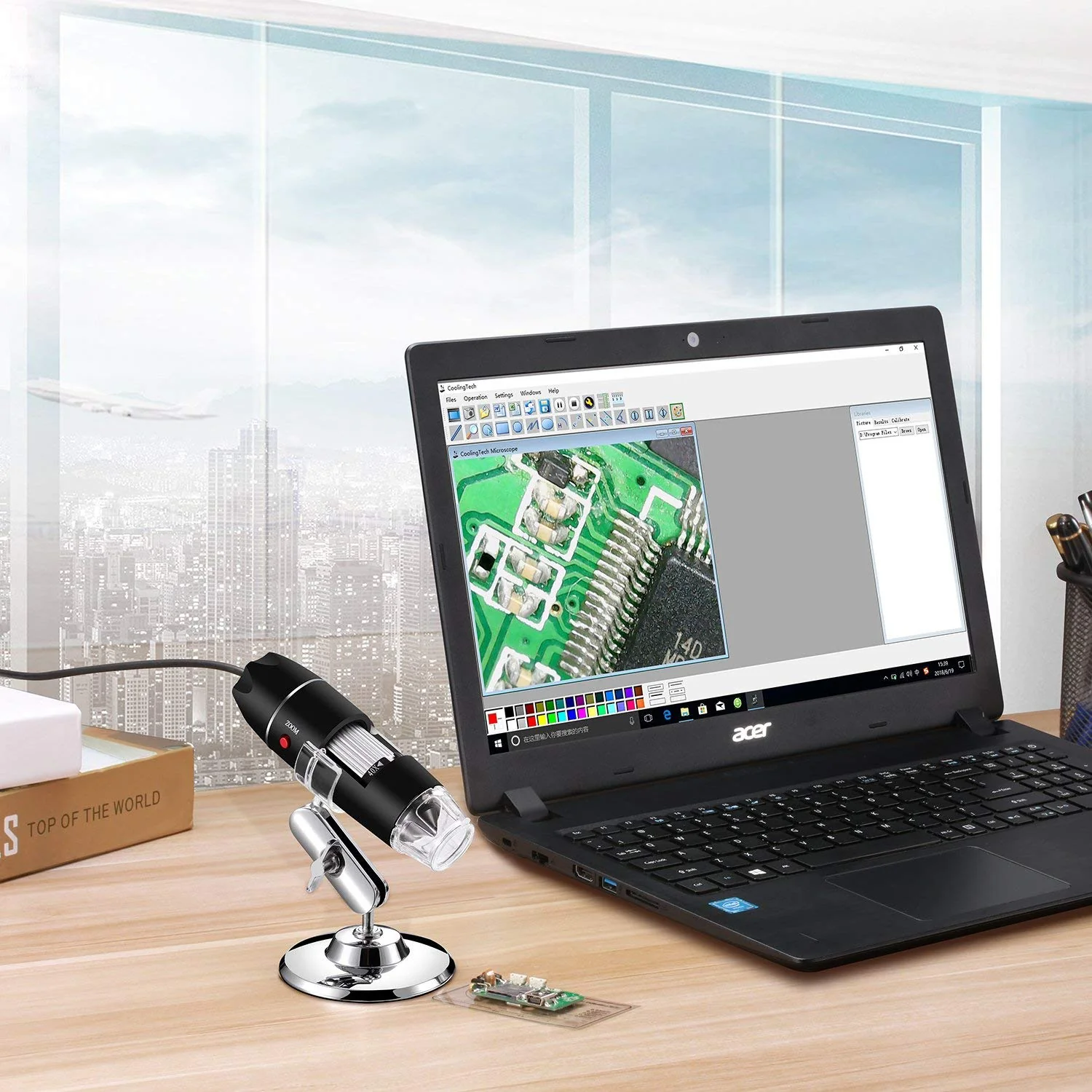 USB Digital Microscope 40X to 1000X, 8 LED Magnification Endoscope Camera with Carrying Case & Metal Stand, Compatible for Android Windows 7 8 10 11 Linux Mac (Not for iPhone/iPad) - Image 5