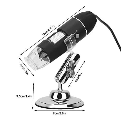 USB Digital Microscope 600X with 8 LED Lights Metal Stand Mini Camera for Android 7/8/10 Kids Students Science Projects - Image 4