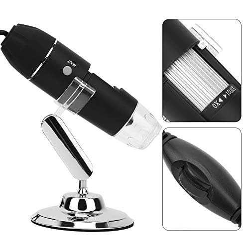 USB Digital Microscope 600X with 8 LED Lights Metal Stand Mini Camera for Android 7/8/10 Kids Students Science Projects - Image 5