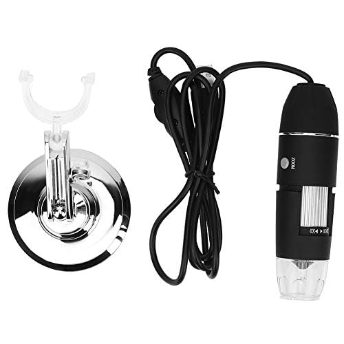 USB Digital Microscope 600X with 8 LED Lights Metal Stand Mini Camera for Android 7/8/10 Kids Students Science Projects - Image 7