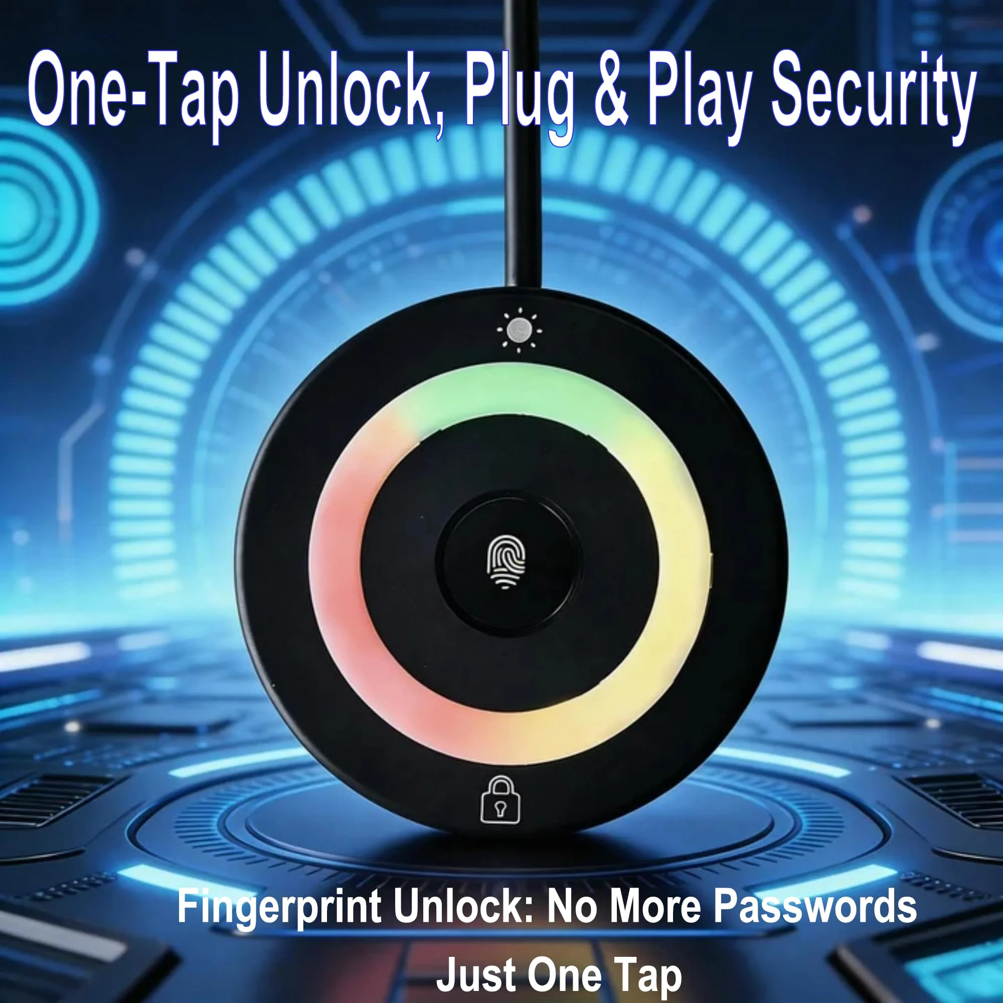 USB Fingerprint Reader for PC & Laptop, Windows Hello Biometric Scanner with 360° Touch, Fast Login <1s, Portable Security Key for Windows 10/11 - Image 6