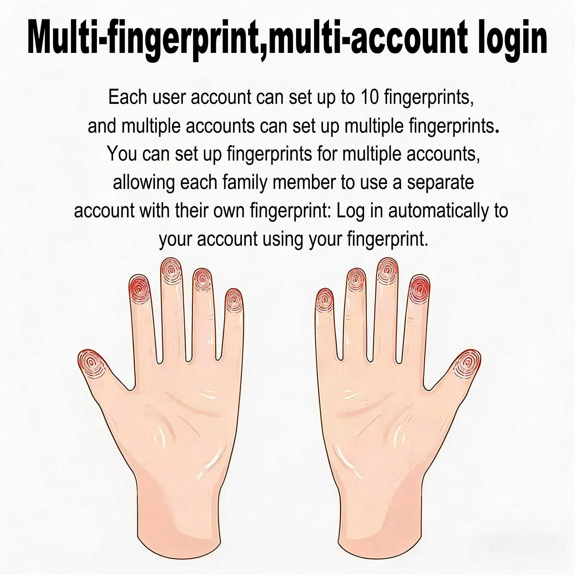 USB Fingerprint Reader for PC & Laptop, Windows Hello Biometric Scanner with 360° Touch, Fast Login <1s, Portable Security Key for Windows 10/11 - Image 8