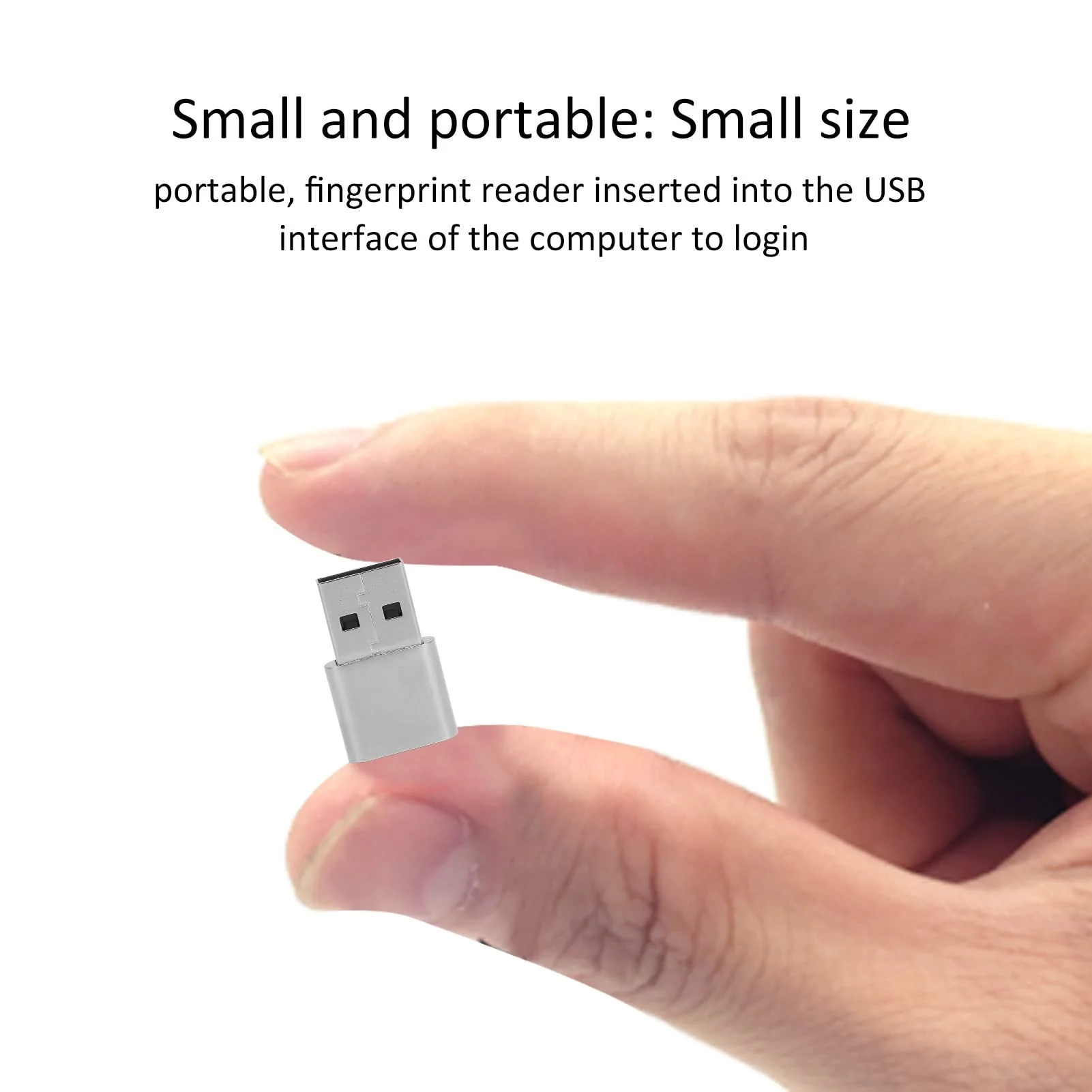 USB Fingerprint Reader, Mini Fingerprint Scanner Window Hello Biometric Finger Print Reader Sensor for PC Laptop Computer, 360 Degrees Touch Fast Matching - Image 5