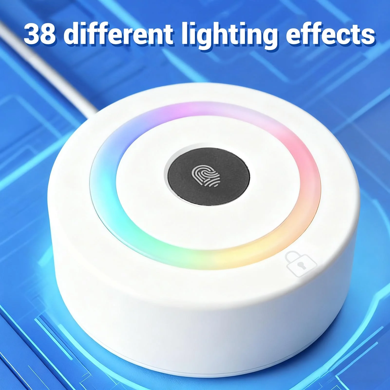 USB Fingerprint Reader, Portable USB Mini Fingerprint Scanner, 360 Degree Touch Speedy Matching, Support for windows10 11 PC Laptop Non Password Login - Image 2