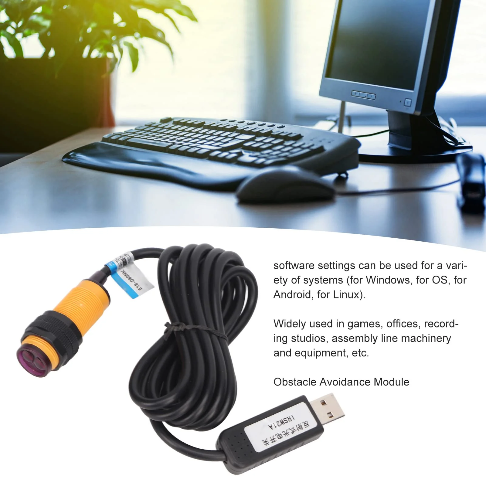 USB Infrared Reflective Photoelectric Switch Sensor for Games Office Mechanical Devices - Image 8