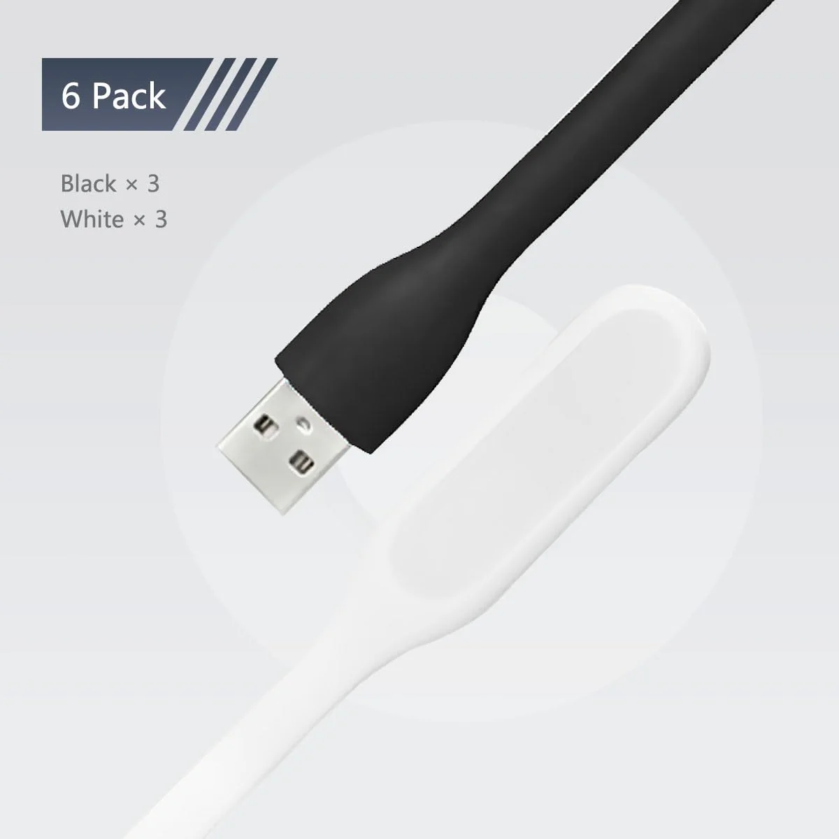 USB LED Light Lamp for Power Bank, Portable Eye Care Mini Night Light with Flexible Arm, USB Gooseneck Reading Lamps Book Light,Compatible for Desktop, Notebook Laptop (10-White) 10PCS-White - Image 2