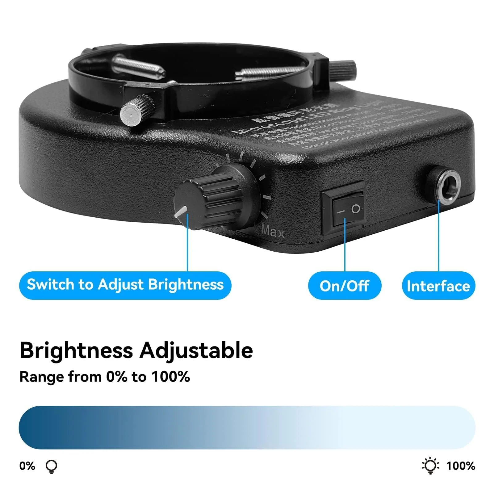 USB LED Ring Light Illuminator, 144 64 LED White Adjustable Lamp for Industry Monocular Binocular Trinocular Stereo Video Lens Microscope & Camera (USB 144 LEDs)… 144 LED - Image 3