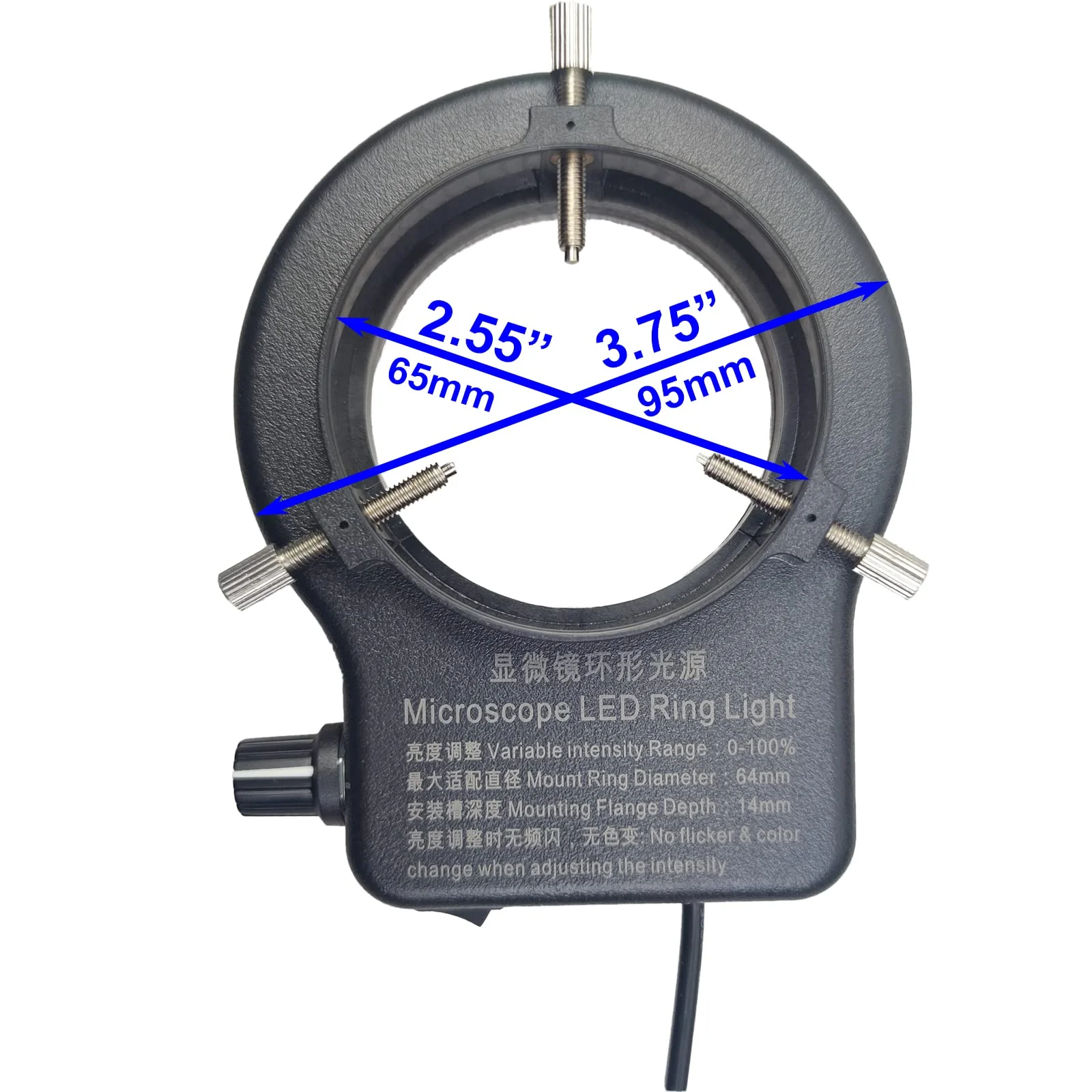 USB LED Ring Light Illuminator, 144 64 LED White Adjustable Lamp for Industry Monocular Binocular Trinocular Stereo Video Lens Microscope & Camera (USB 144 LEDs)… 144 LED - Image 5